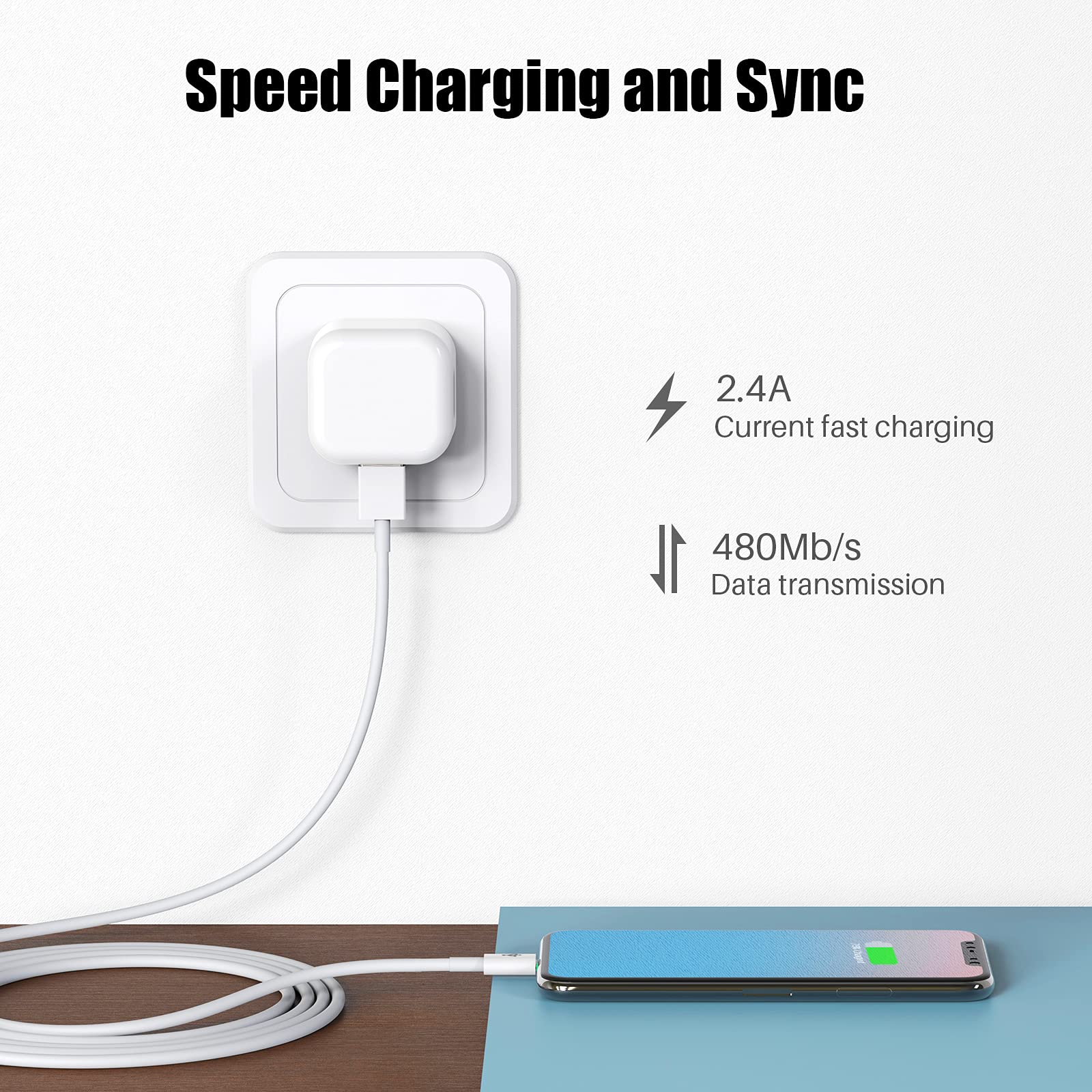 Pgqbs For Iphone Charger Cable 3Ft 4Pack For Lightning To Usb Charging Cord 3Foot,For Apple For Iphone 14 Pro Max/14/13/12/11/Xr/Xs/X/8/7/6, For Ipad/Air/Mini White Fast Phone Charge 3 Feet