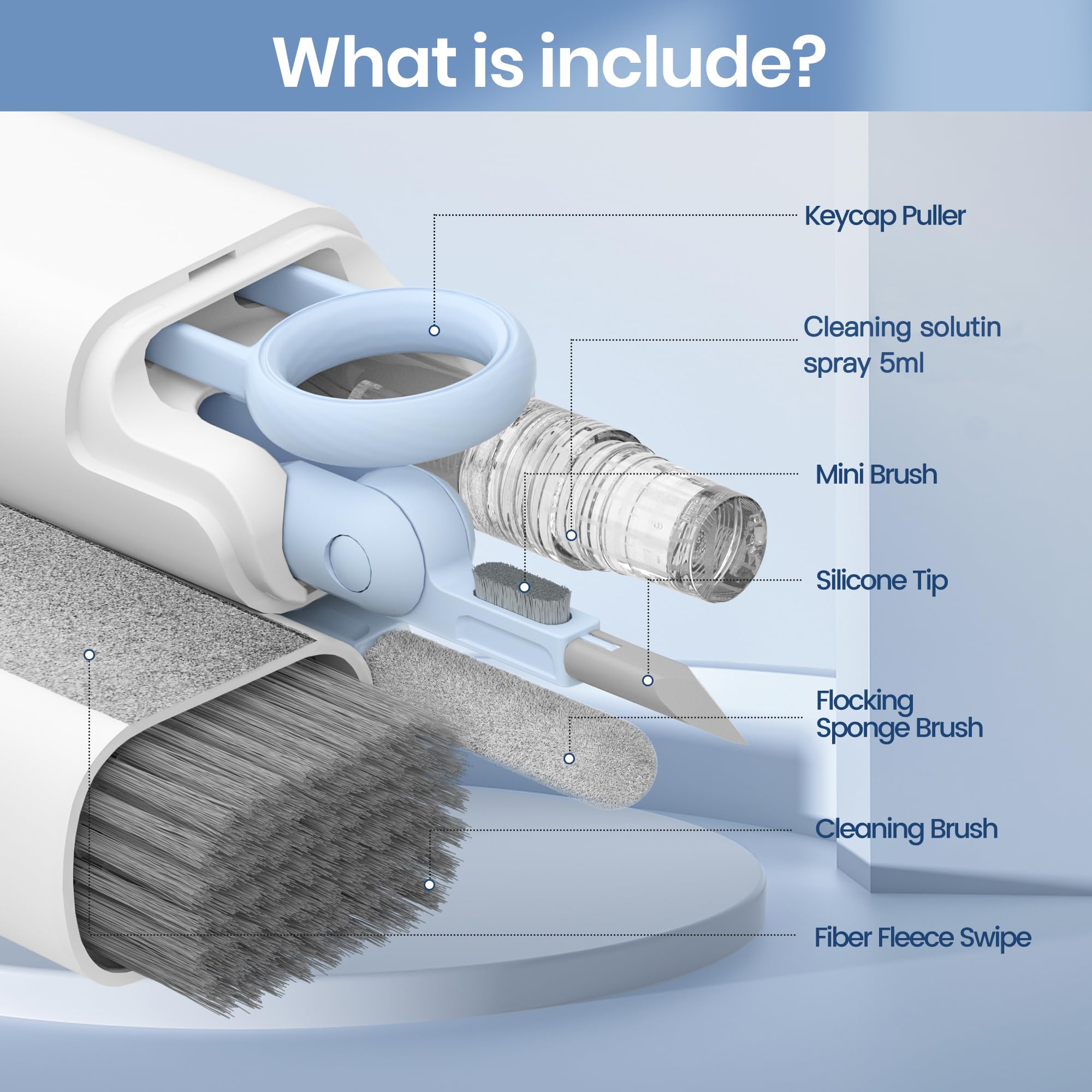 Vubojo Laptop Screen Keyboard Earbud Cleaner Kit,Electronics Cleaning Tool For Macbook Ipad Iphone Pro Cell Phone,Airpod Cleaner