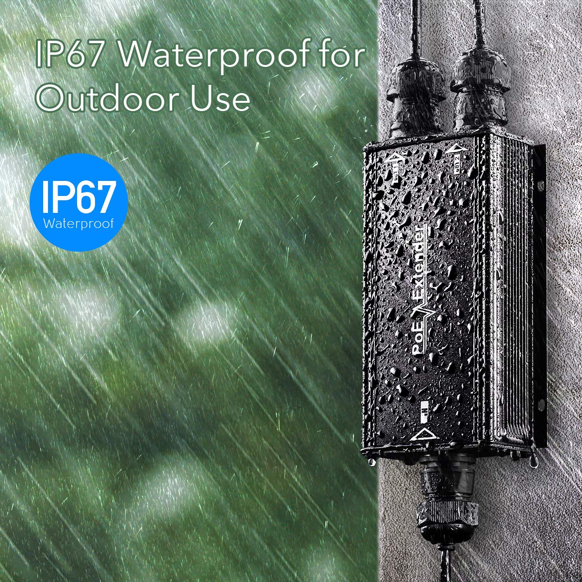 Cudy 2 Channel Gigabit Outdoor Poe Extender,2 Output Poe Ports, Ip67 Waterproof, 10/100/1000Mbps, Poe Repeater/Poe Amplifier/Poe Booster, Wall Mount, Comply With 802.3Bt / 802.3At / 802.3Af