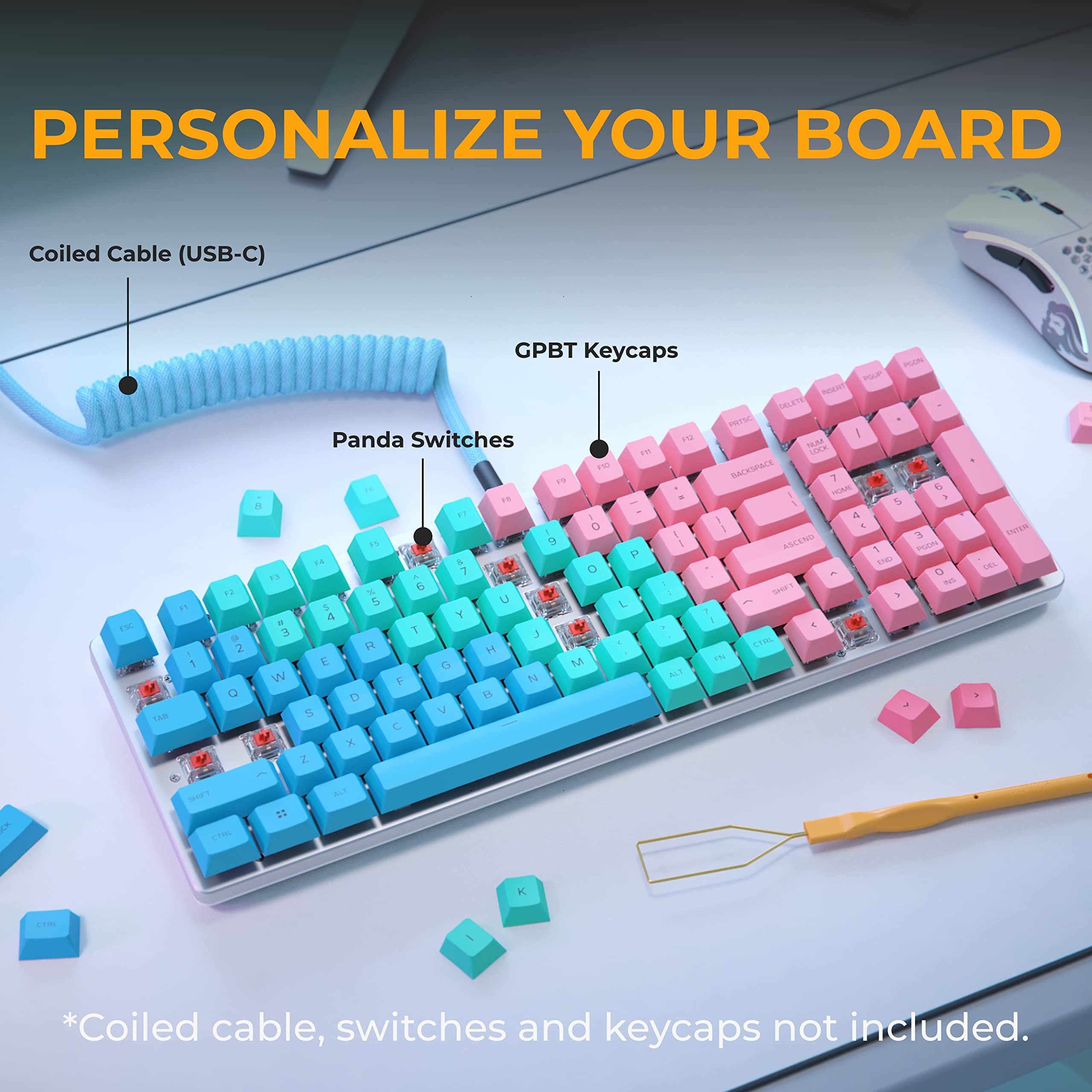 Glorious Gaming Gmmk 2 Full Size (96%) Barebones (Frame Only) - Mechanical Gaming Keyboard Frame, Full Size (96%), Aluminium, Cu