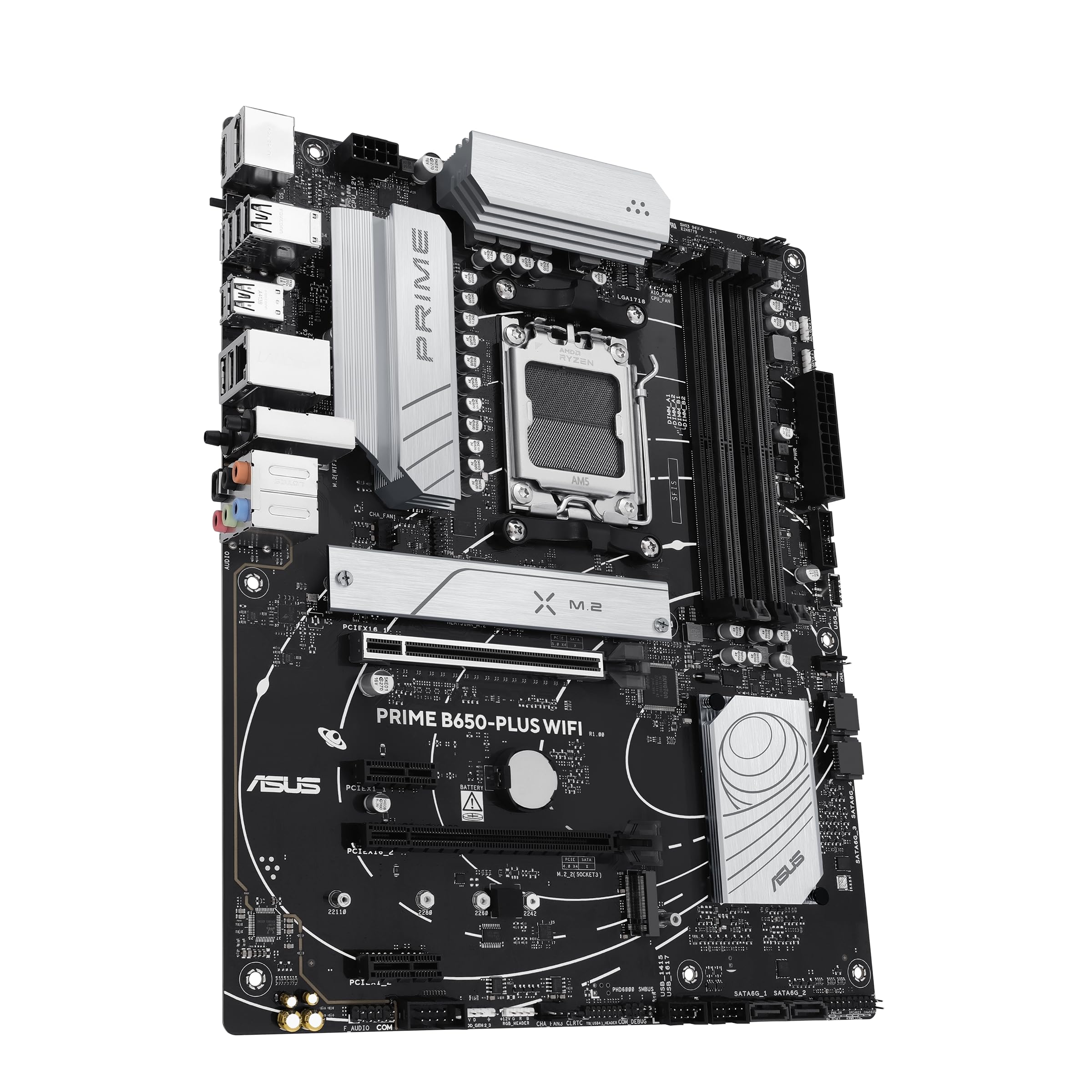 Asus Prime B650 Plus Wifi Amd B650 Am5 Ryzen Desktop 9000 8000 & 7000 Atx Motherboard, Ddr5, Pcie 5.0 M.2, 2.5Gb Lan, Wifi 6E, H