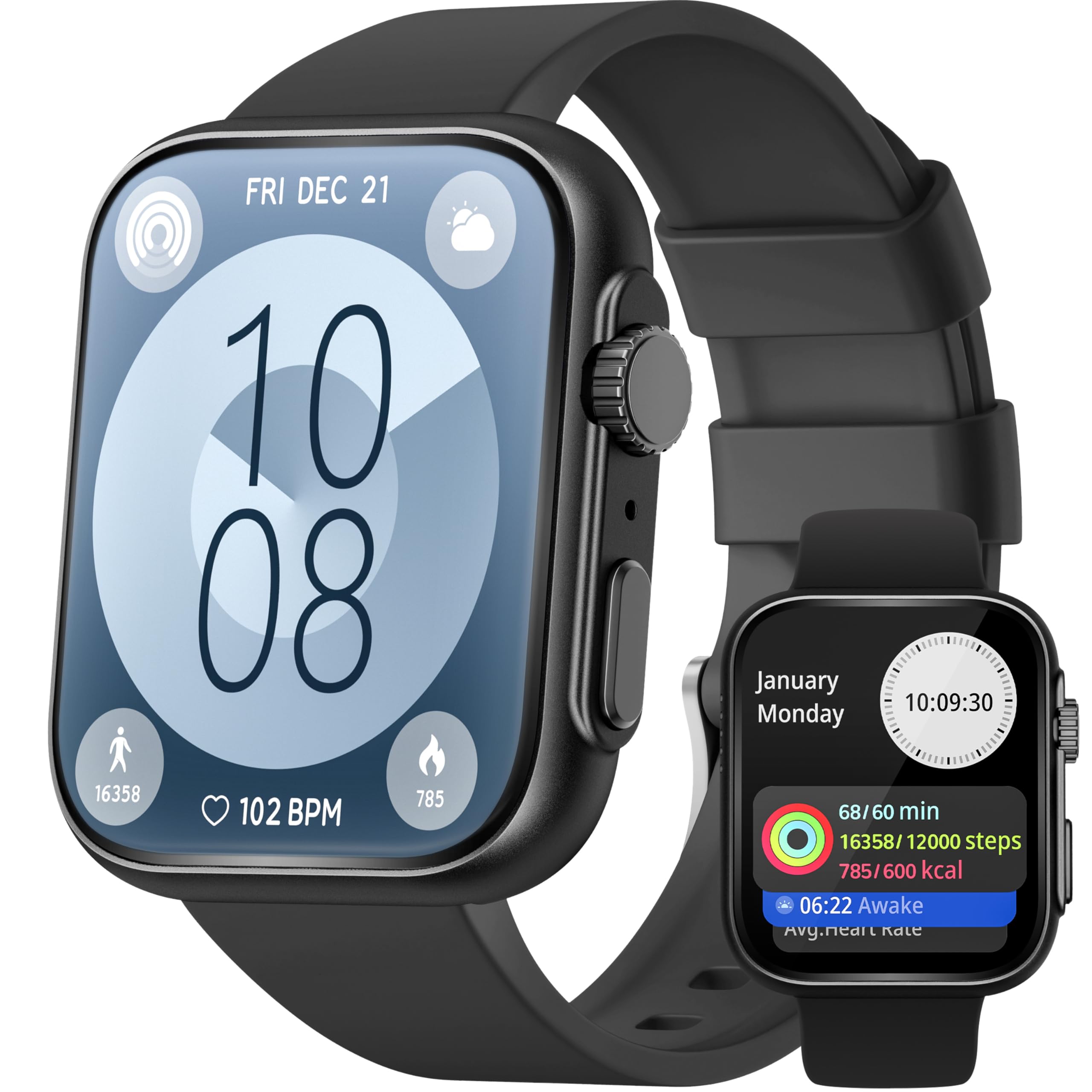 Smart Watch For Men Women [46Mm], Bluetooth Call, 24/7 Heart Rate/Spo2/Sleep/Stress Level Monitor, 120+ Sports Modes, Gps Fitnes