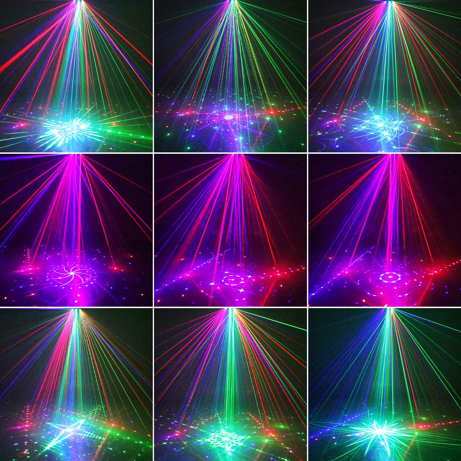 WUZSTAR 27-Eye DJ Light - LED Strobe, DMX Control, Sound Activated, Black, Model YSH-532 - Perfect for Clubs, Weddings, and Parties