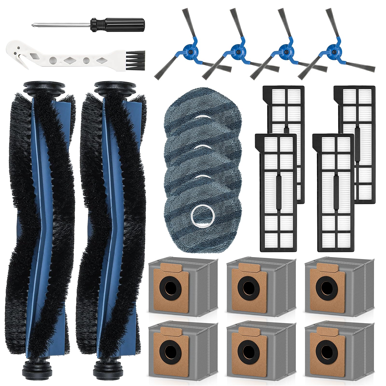 22 Pack Replacement Accessories for eufy X10 Pro Omni Robot Vacuum Cleaner