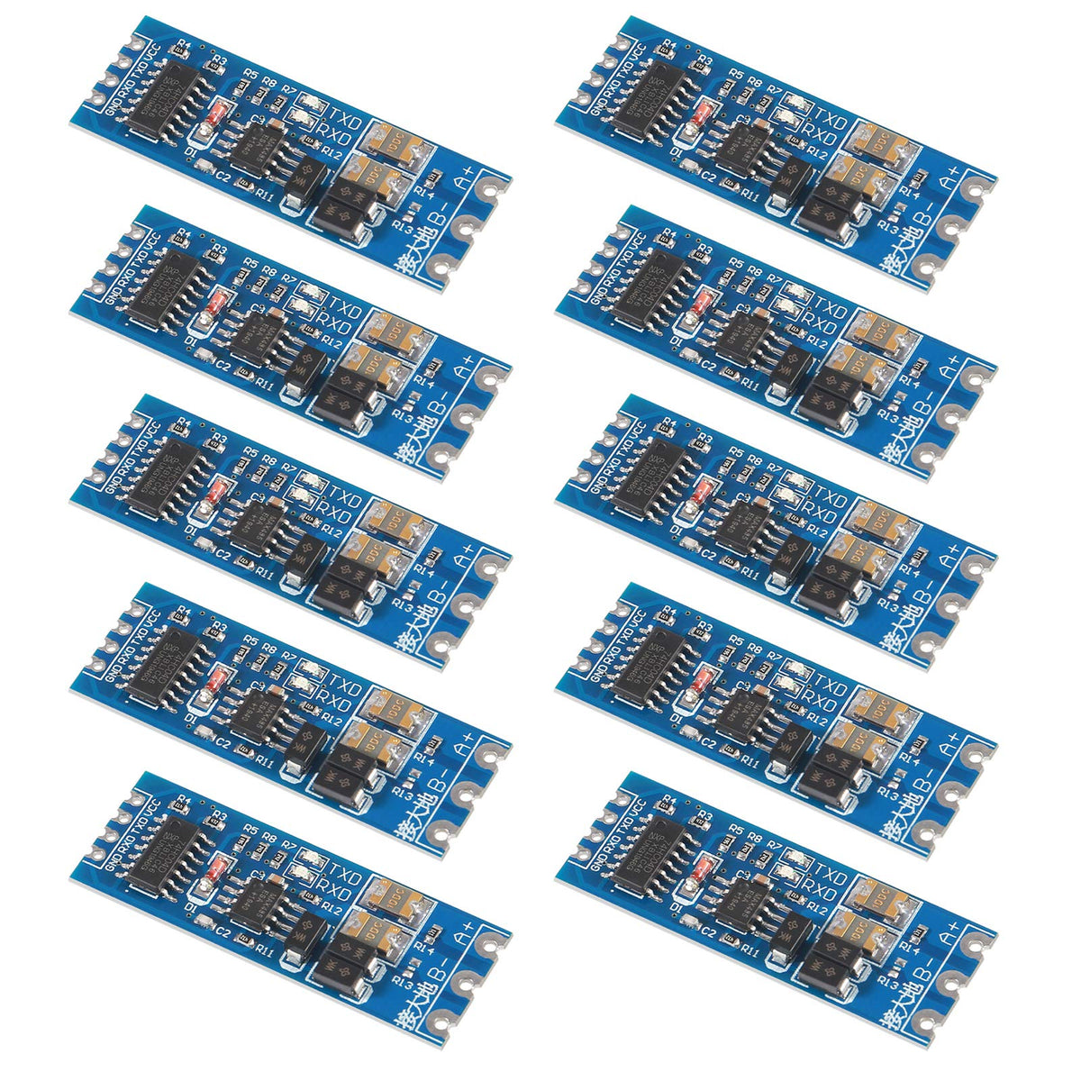 Aceirmc 10Pcs Ttl To Rs485 485 To Serial Uart Level Reciprocal Hardware Automatic Flow Control Uart To Rs485 Converter Rs485 To