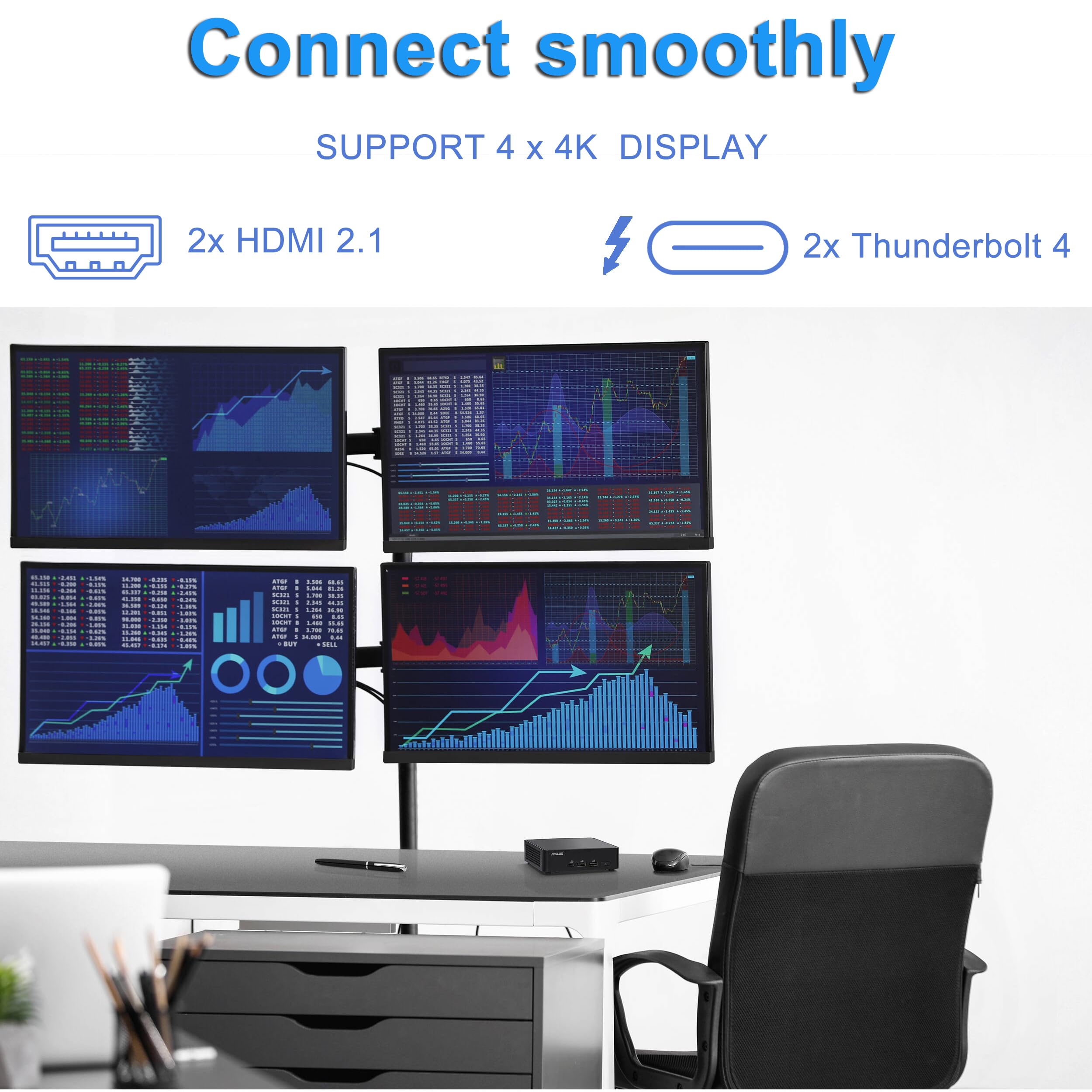 2025 Intel Nuc 14 Pro Slim Kit Mini Pc (Intel Core 3 100U (> I5-1235U), 32Gb Ram, 1Tb Ssd) Business Desktop, 2 X Thunderbolt 4,