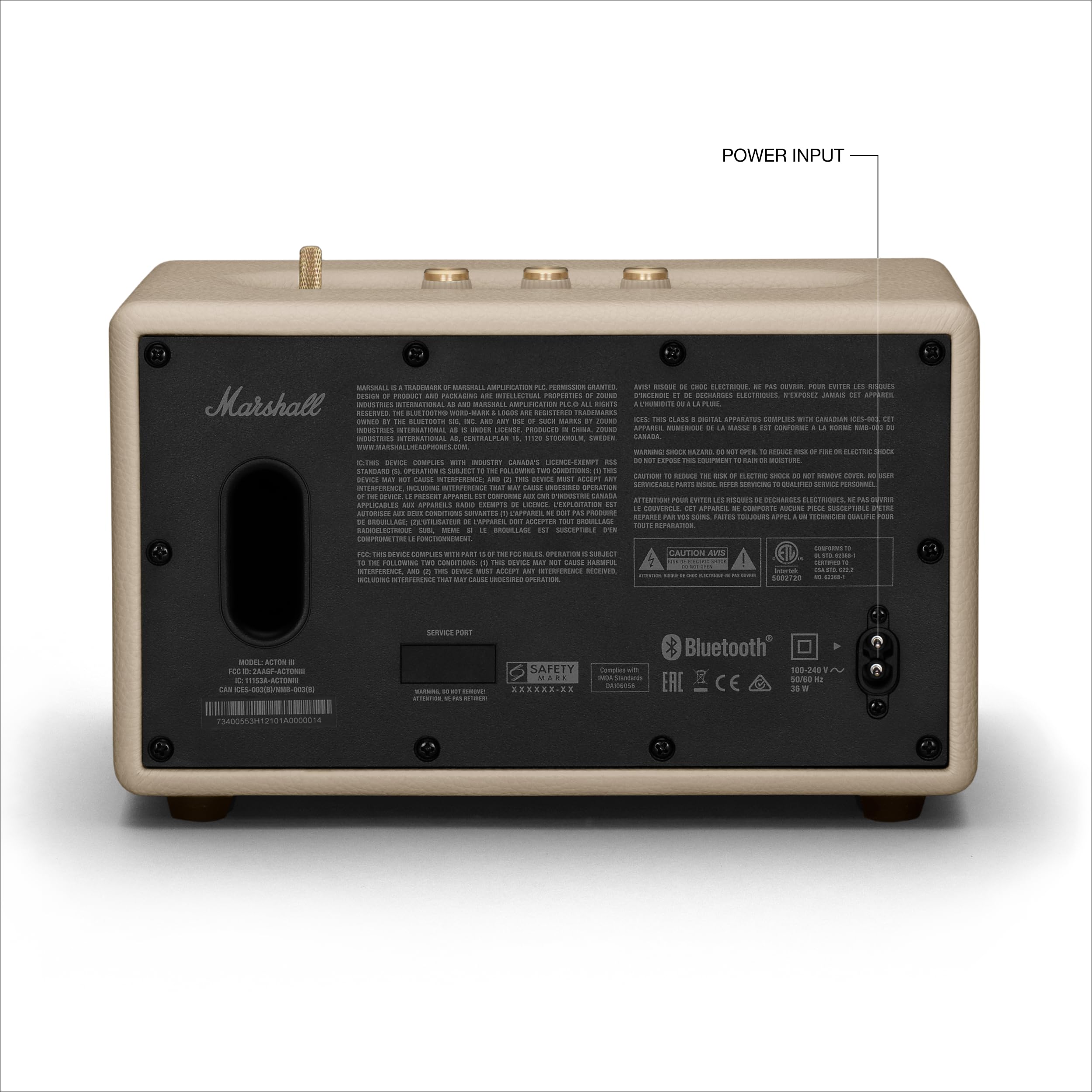 Marshall Acton Iii Bluetooth Speaker   Cream