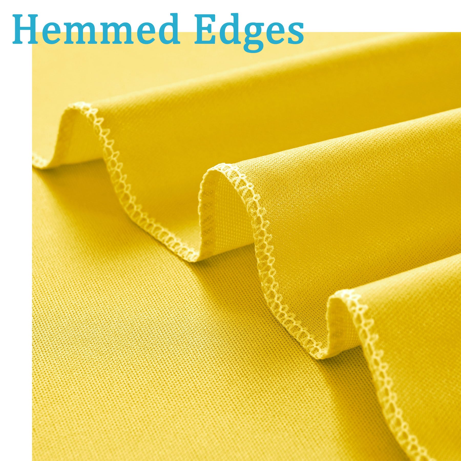 10X8Ft Wrinkle Free Yellow Backdrop Curtain Panels, Thick Polyester Lemon Yellow Backdrop Drapes For Wedding Birthday Party Back