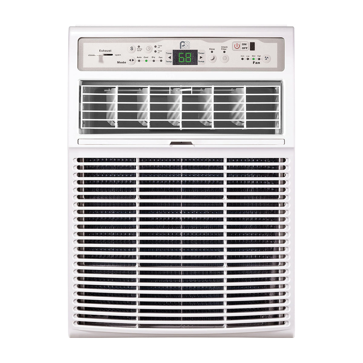 Perfectaire 10,000 Btu Slider Air Conditioner Window Ac   Casement, 10000, Gray
