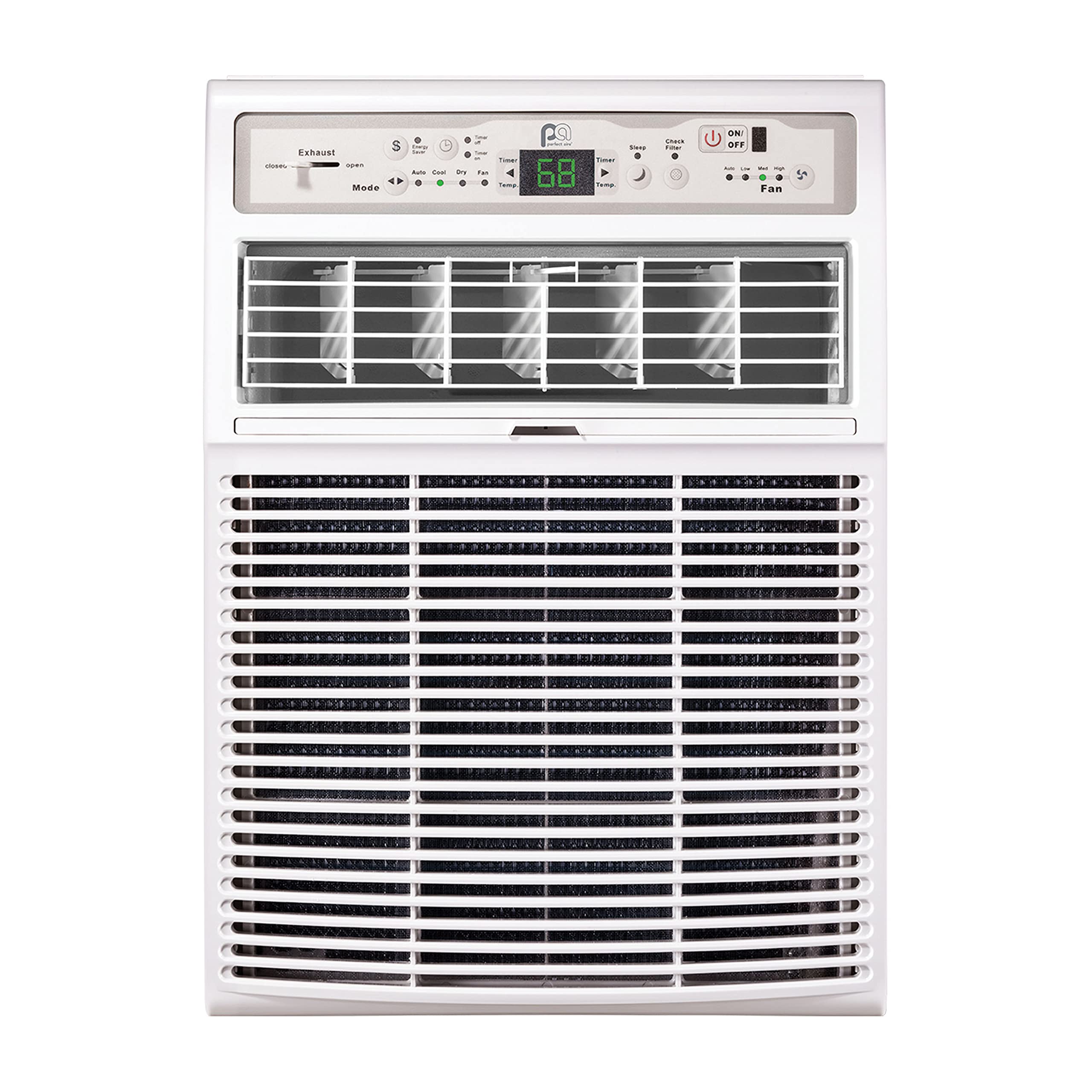 Perfect Aire 10,000 BTU Slider Air Conditioner Window A/C - Casement, 10000, Gray