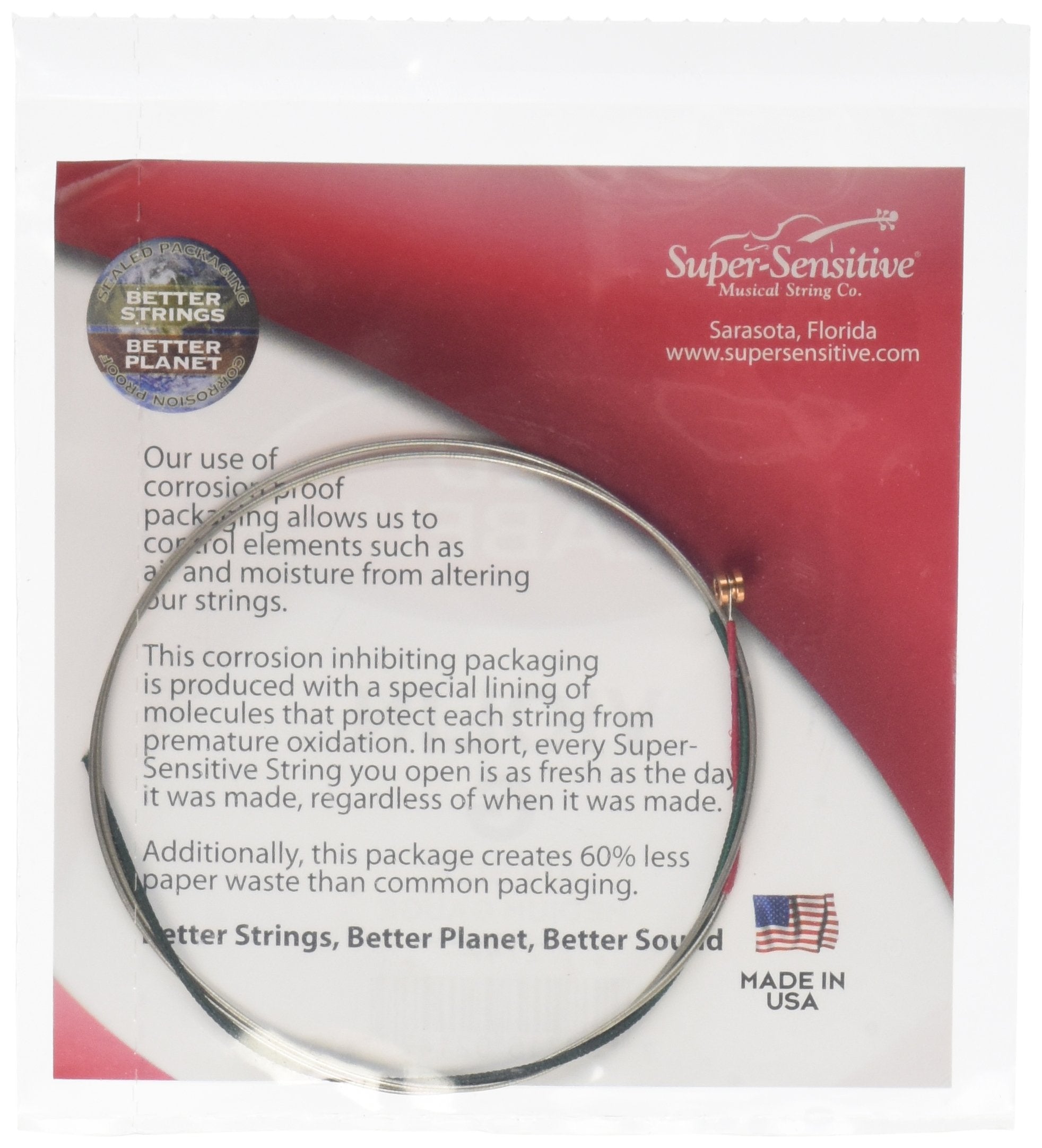 Super Sensitive Red Label 4/4 Violin G String - Medium Gauge (2147)