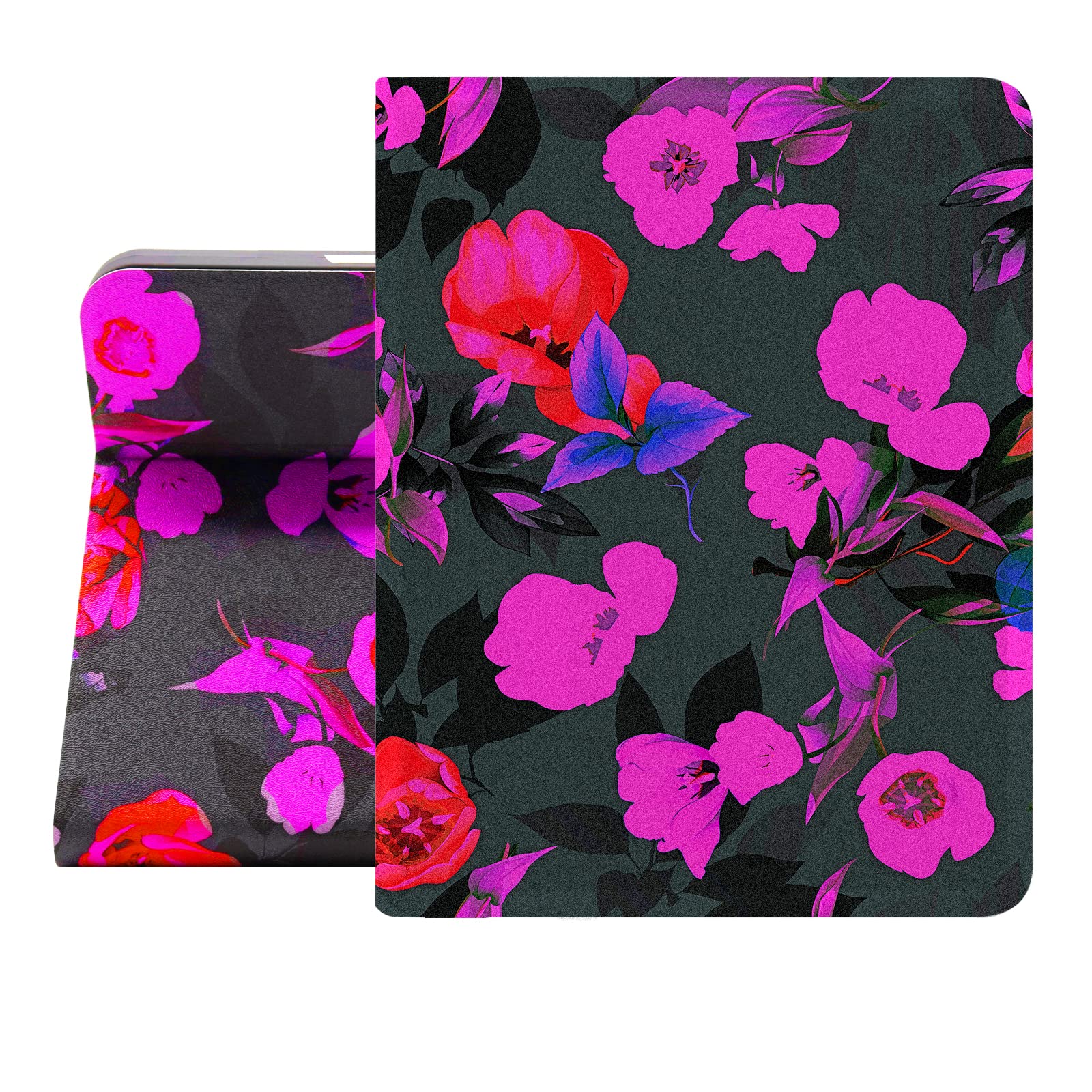 Berkin Arts Ipad Air 4Th/5Th Generation Case (10.9 Inch) Case 2020/2021 Folio Case Premium Leather Cover Art Neon Floral Pattern