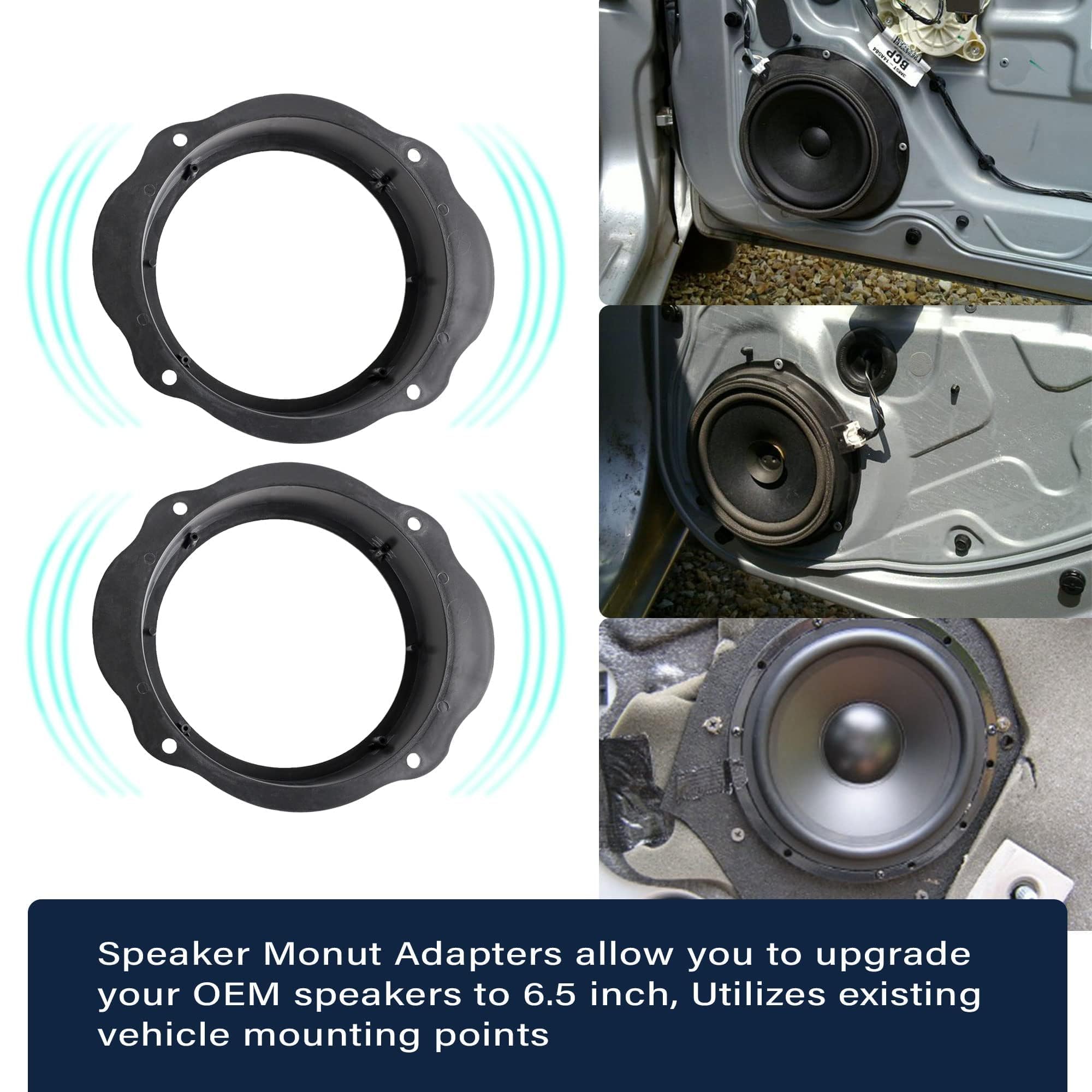 Nuith 6.5''/6.75'' Car Front Door Speaker Adapter Bracket For Ford Focus 04 10/Fiesta 05 08/ Kuga 07 12/C Max 2003 2010 Mount Af