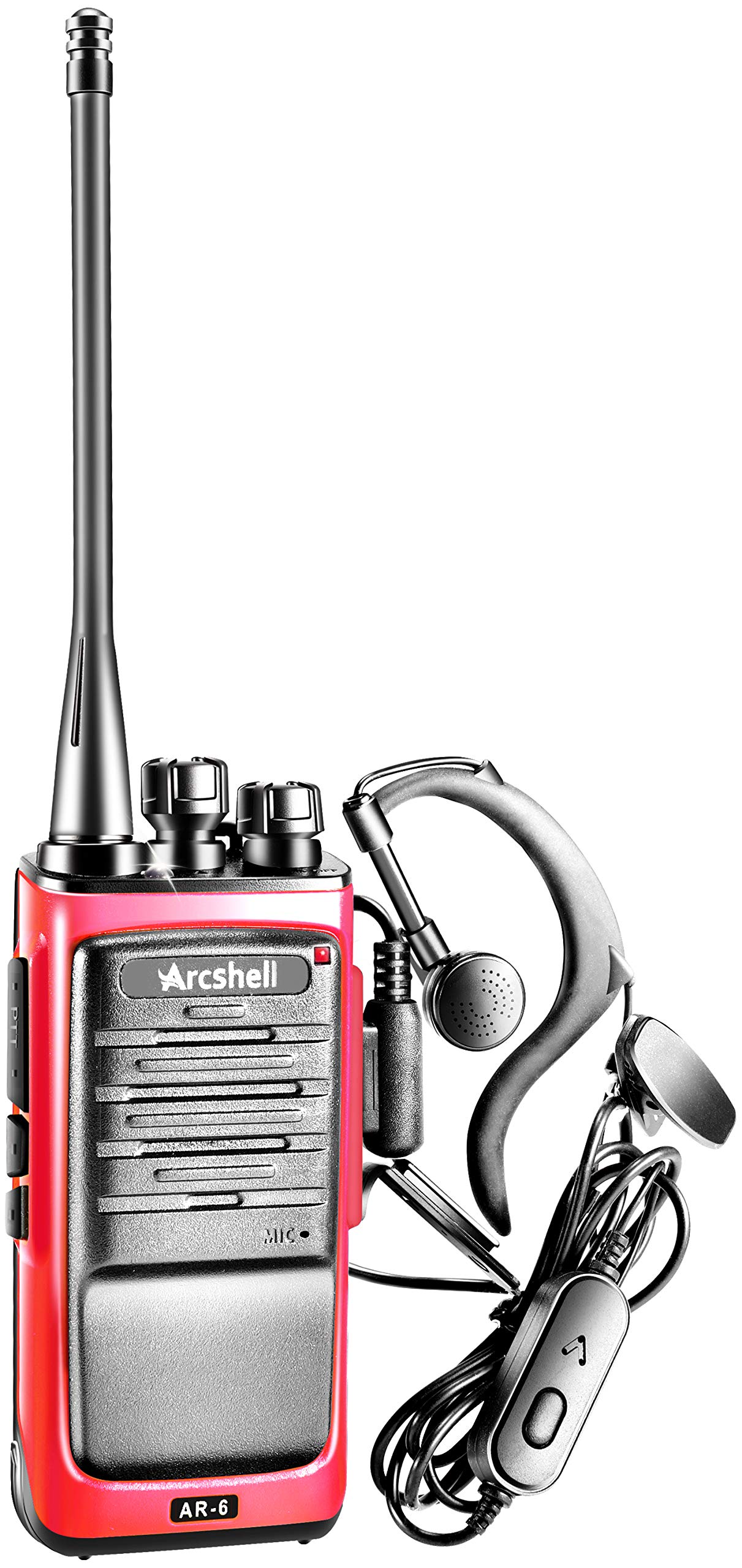 Arcshell Rechargeable Long Range Two Way Radios With Earpiece 4 Pack Arcshell Ar 6 Walkie Talkies Li Ion Battery And Charger Included