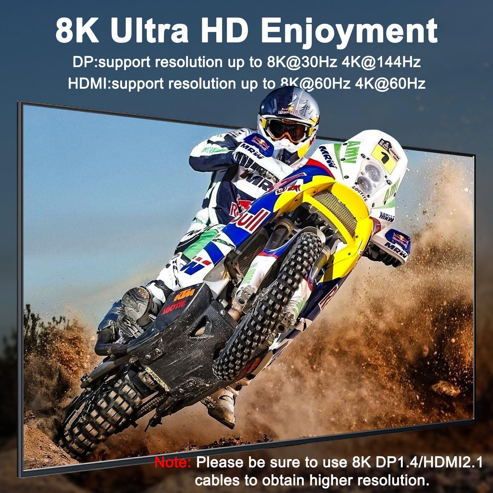 Kvm Switch 3 Monitors 3 Computers 8K@60Hz 4K@144Hz, Camgeet Hdmi+2 Displayport Kvm Switch Triple Monitor For 3 Computer Share 3