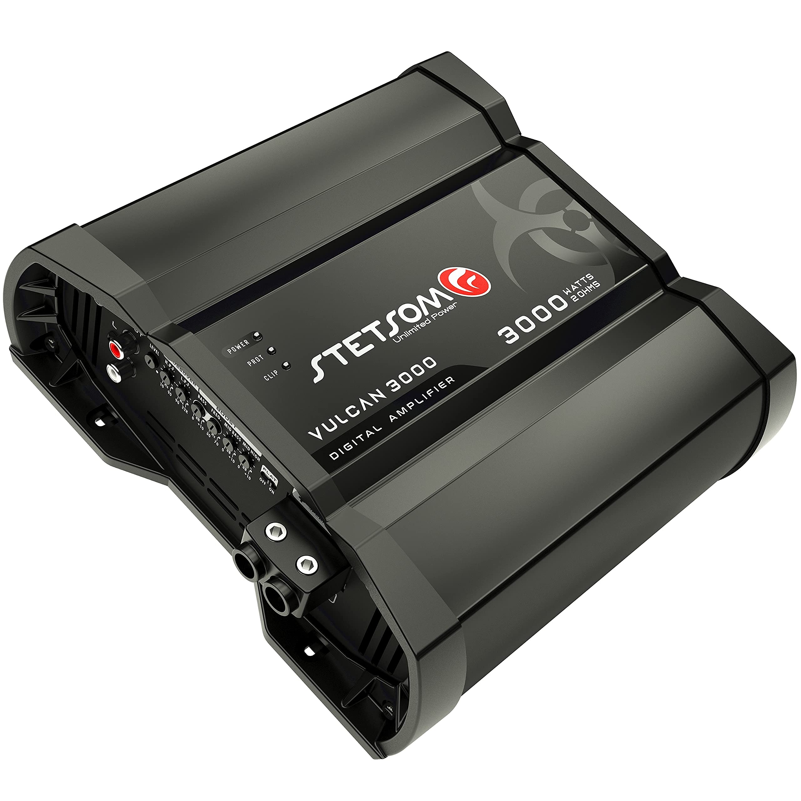 Stetsom Vulcan 3000 2 Ohms Car Amplifier, Mono Full Range 3000.1 3K Watts Rms, 2O Stable Car Audio, Hd Sound Quality, Crossover