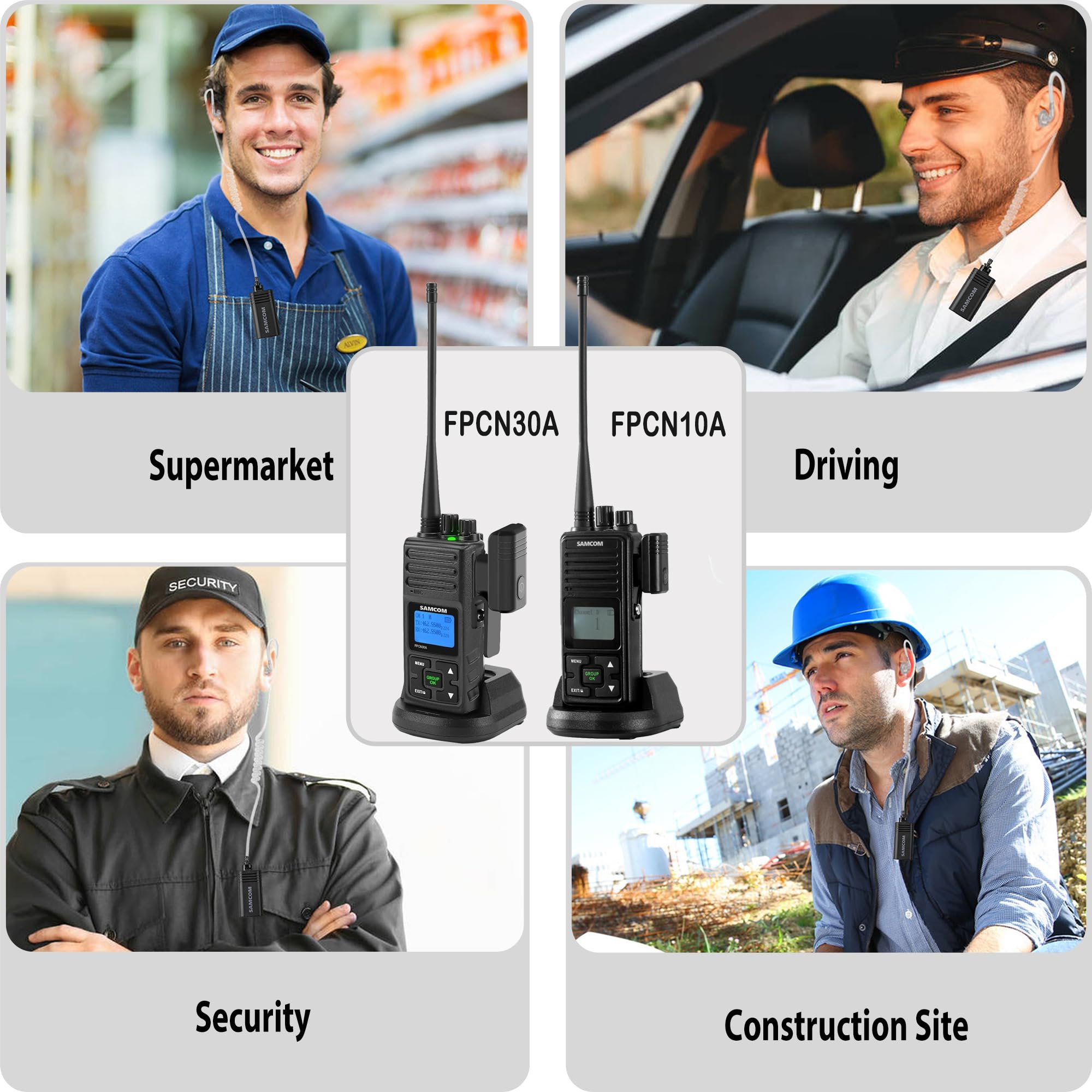 Samcom Wireless Bluetooth Headset With Clear Acoustic Tube Earpiece And 2 Pin Dongle, Btear01 Long Battery Life 10 Hourse Wireless Surveillance Earpiece With Ptt Microphone Speaker For 2 Pin Radio