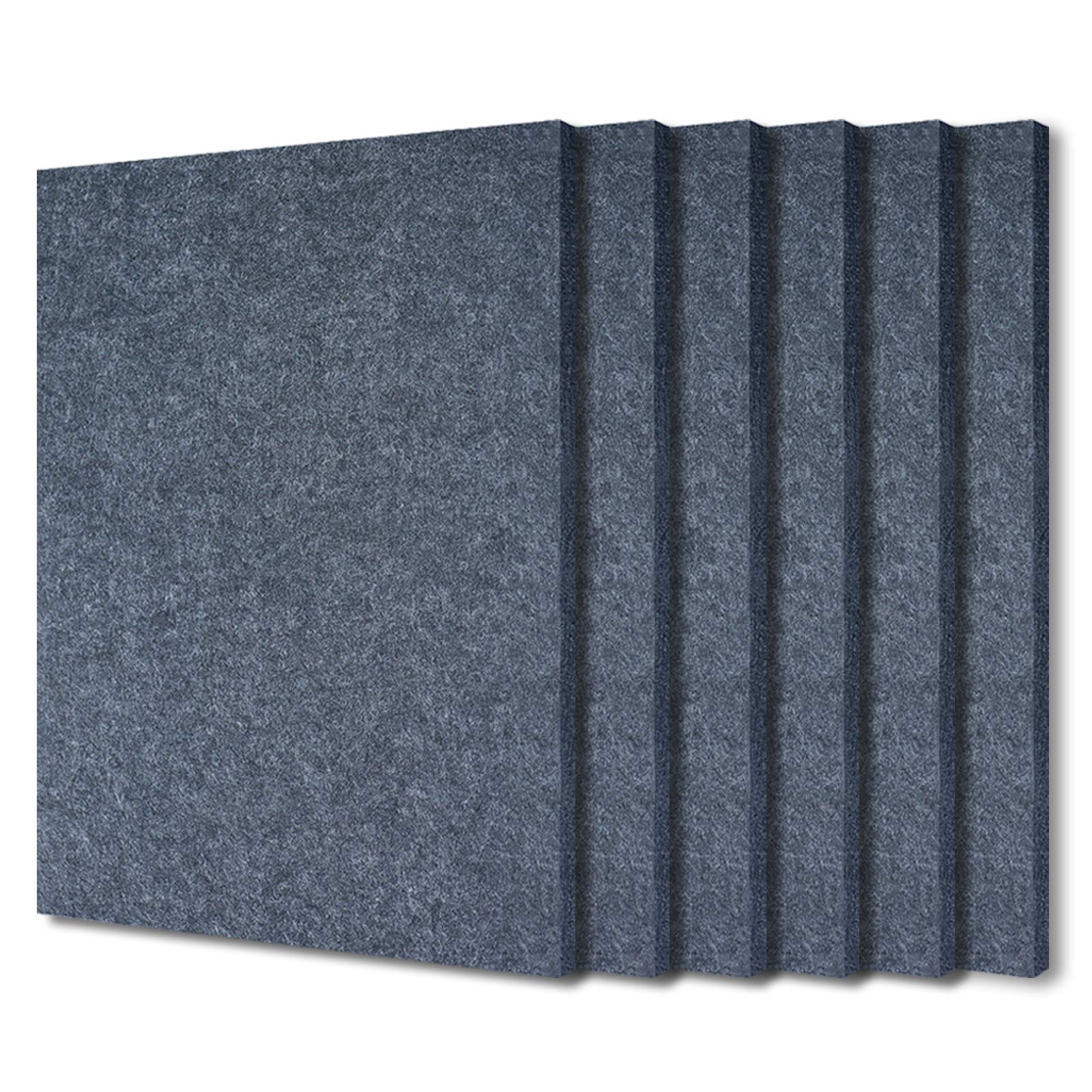 Bxi Sound Absorber   16 X 12 X 3/8 Inches 6 Pack High Density Acoustic Absorption Panel, Sound Absorbing Panels Reduce Echo Reve