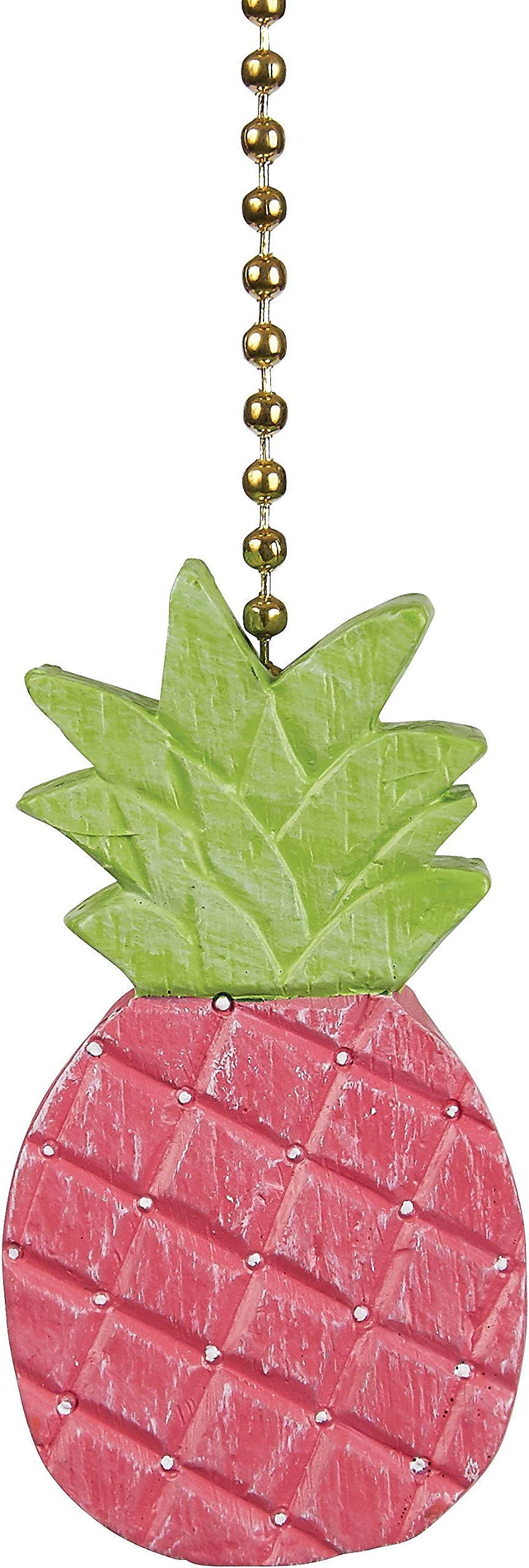Clementine Designs Pretty In Pink Pineapple Ceiling Fan Light Dimensional Pull
