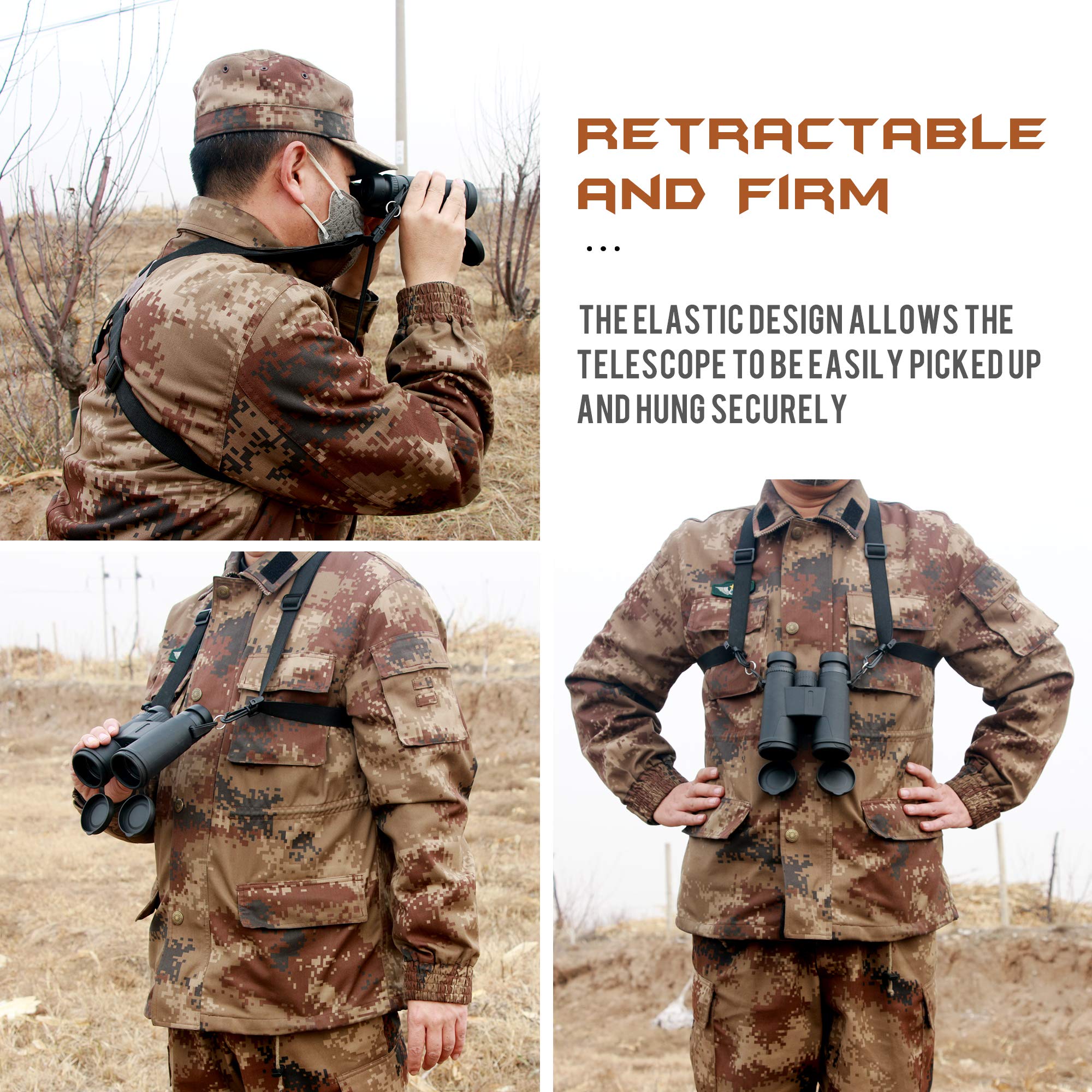 Binocular Harness Strap, X Shaped Decompression Binocular Strap, Binocular Chest Harness Suitable For Birding, Hunting, Hiking,