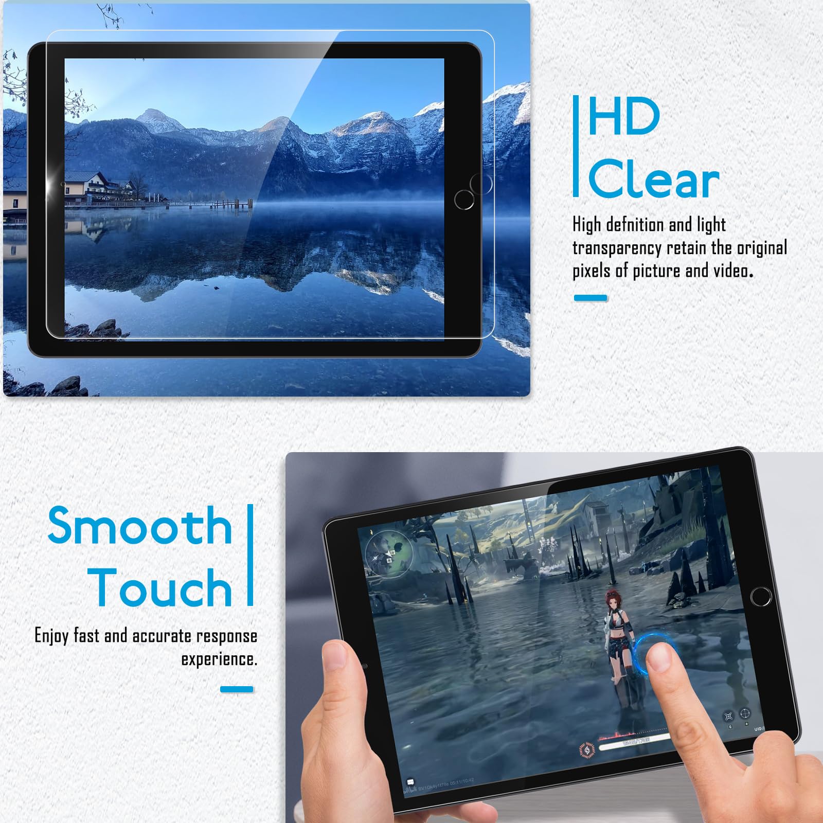 Mobdik Tempered Glass Screen Protector Compatible With Ipad 9Th/8Th/7Th Generation 10.2 Inch (2021&2020&2019) [Ultra Clear] [Ant