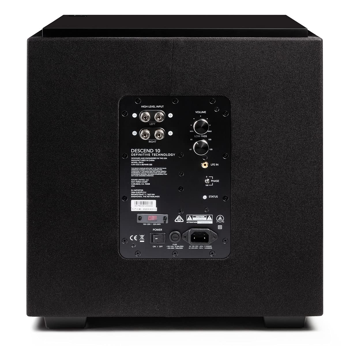 Definitive Technology Descend Dn10 10 Subwoofer - Digitally Optimized For Movies And Music, New 3Xr Architecture, 500W Peak Clas