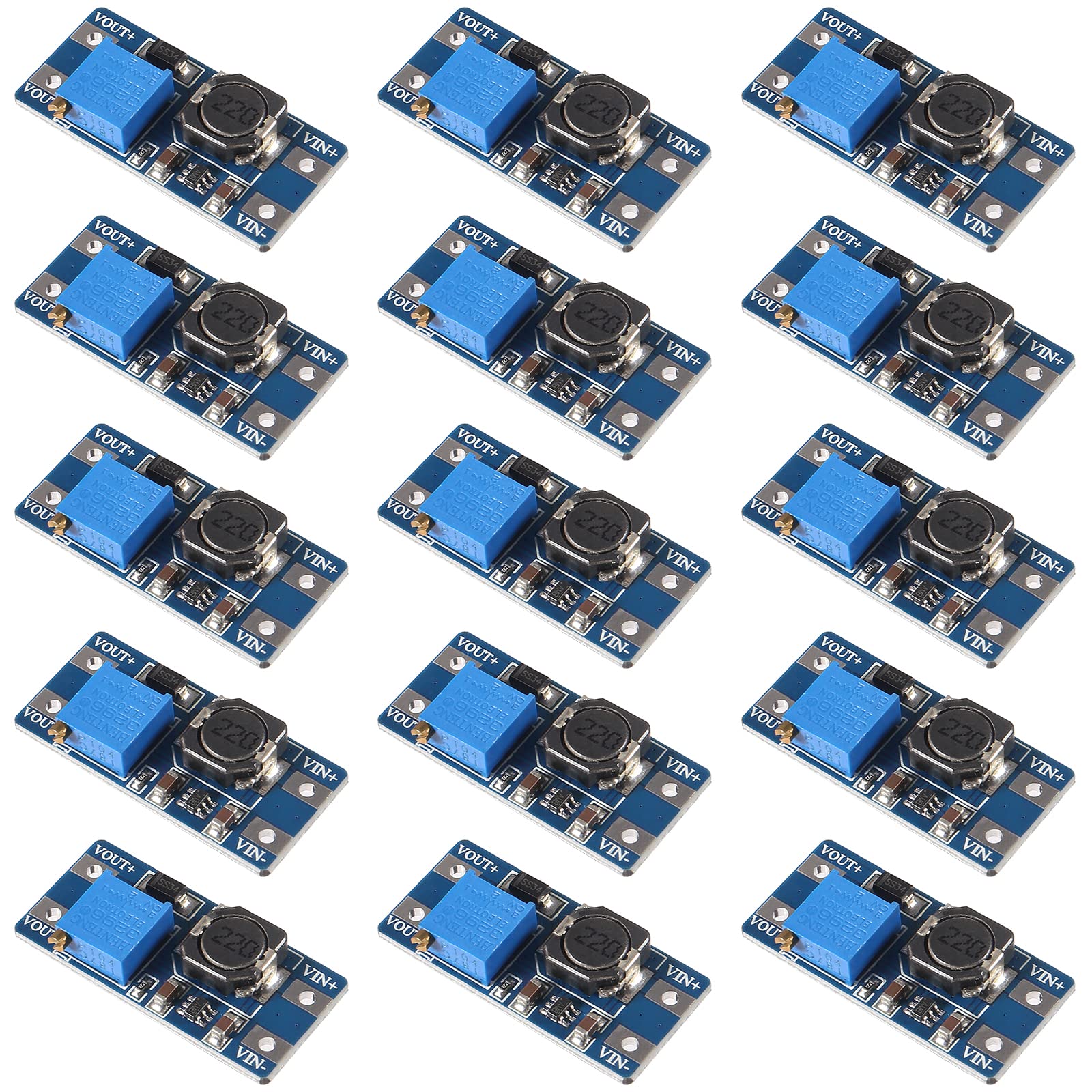 Alinan 15Pcs Mt3608 Dc Dc Boost Converter 2A Adjustable Step Up Voltage Regulator Board 2V 24V To 5V 28V Power Supply Module