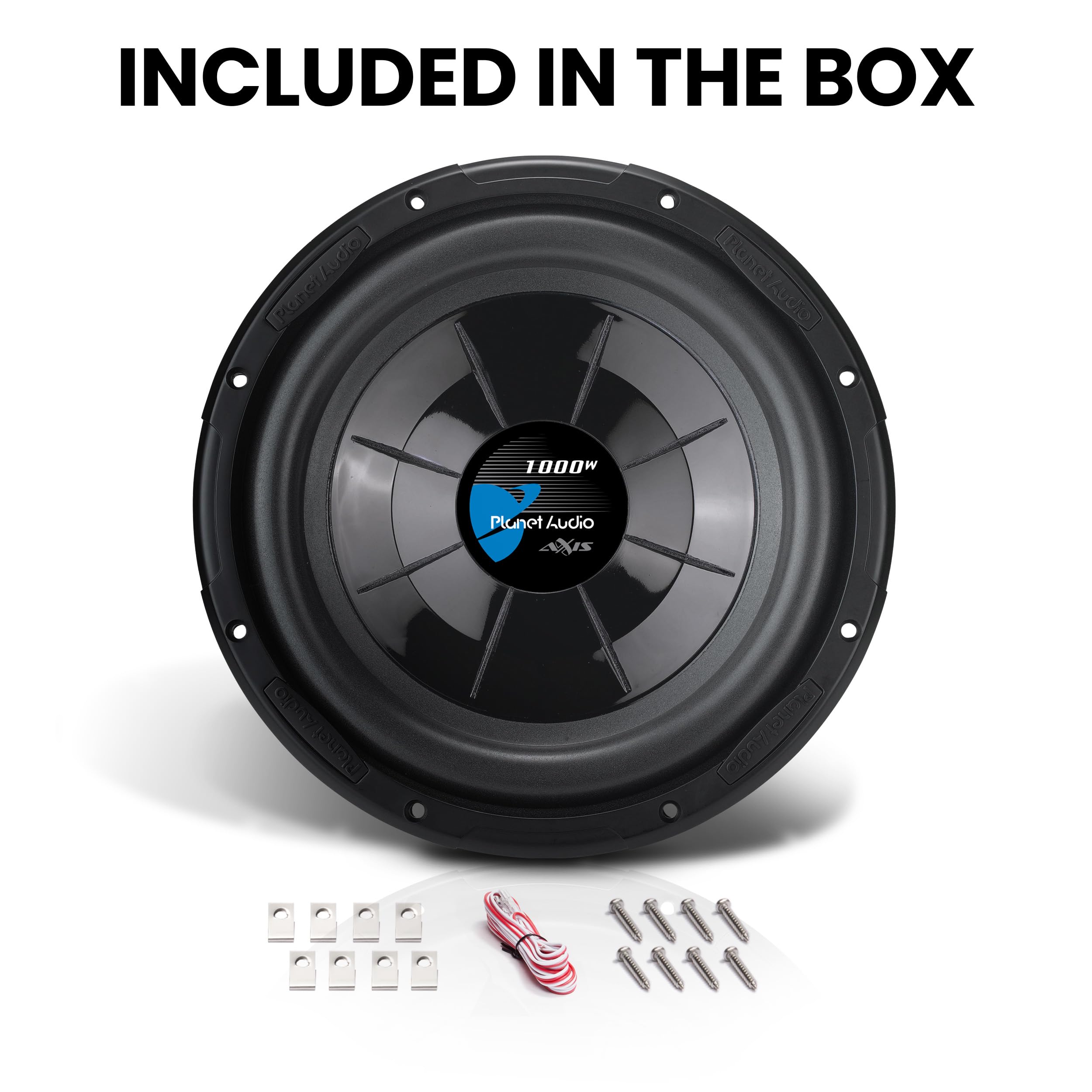Planet Audio PX12 Axis Series 12 Inch Car Subwoofer 1000W Max Single 4 Ohm Poly-injection Rubber