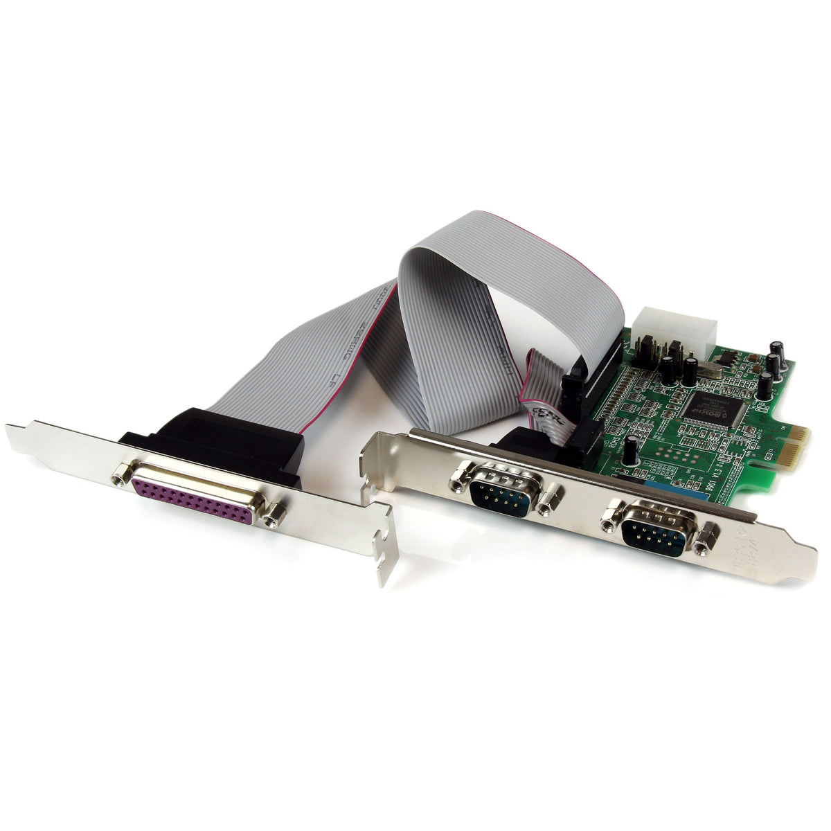Startech.Com 2S1P Native Pci Express Parallel Serial Combo Card With 16550 Uart   Pcie 2X Serial 1X Parallel Rs232 Adapter Card 