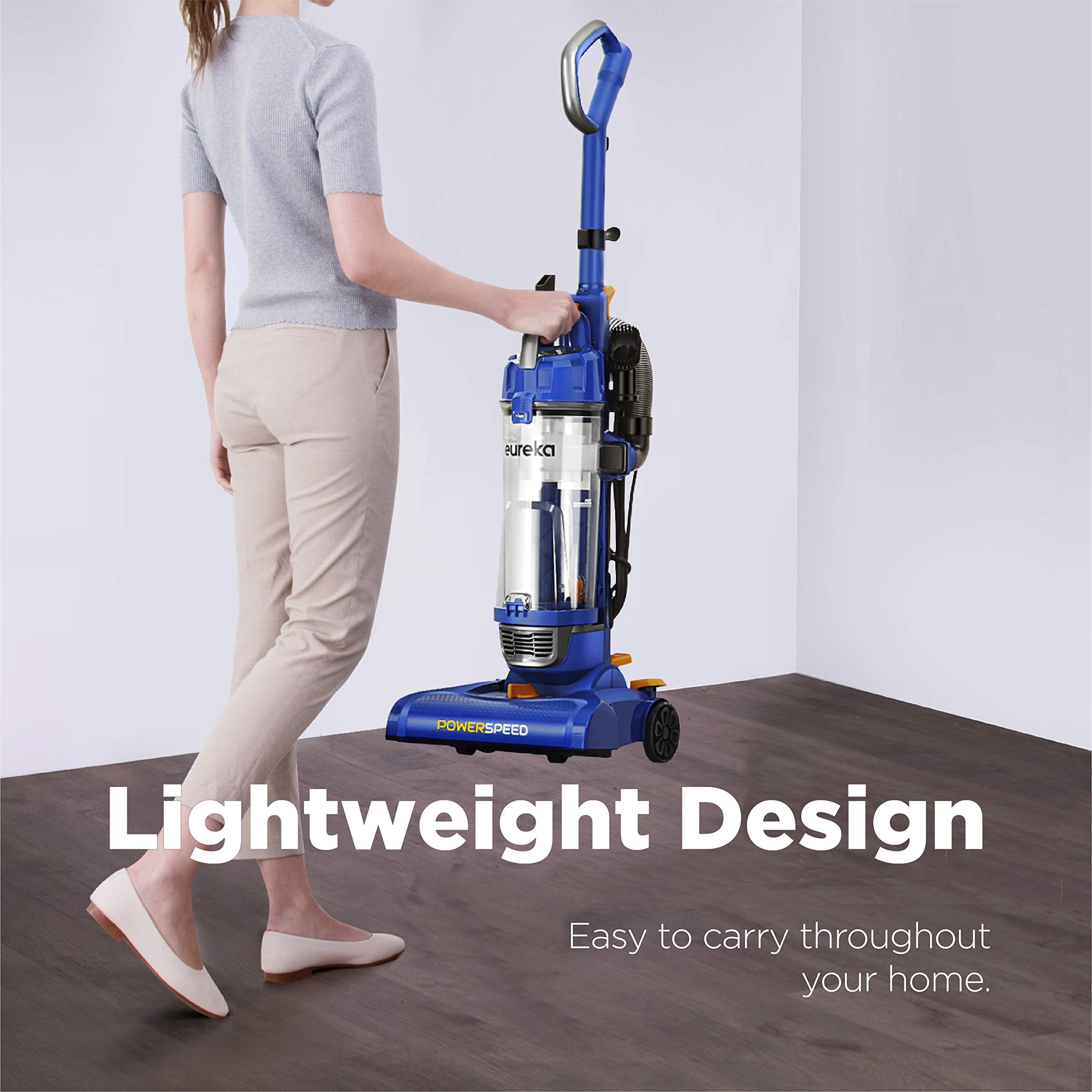 Eureka Neu182A Powerspeed Bagless Upright Vacuum Cleaner, Lite, Blue