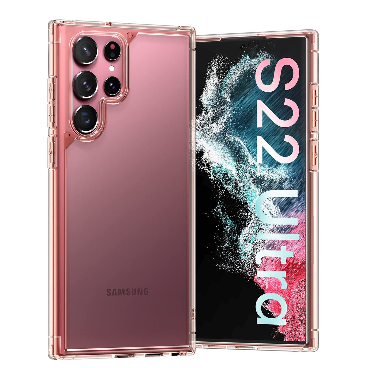 Tocol For Samsung Galaxy S22 Ultra Case, Translucent Matte Hard Back [Military Grade Shockproof] [Anti Scratch & Anti Fingerprin