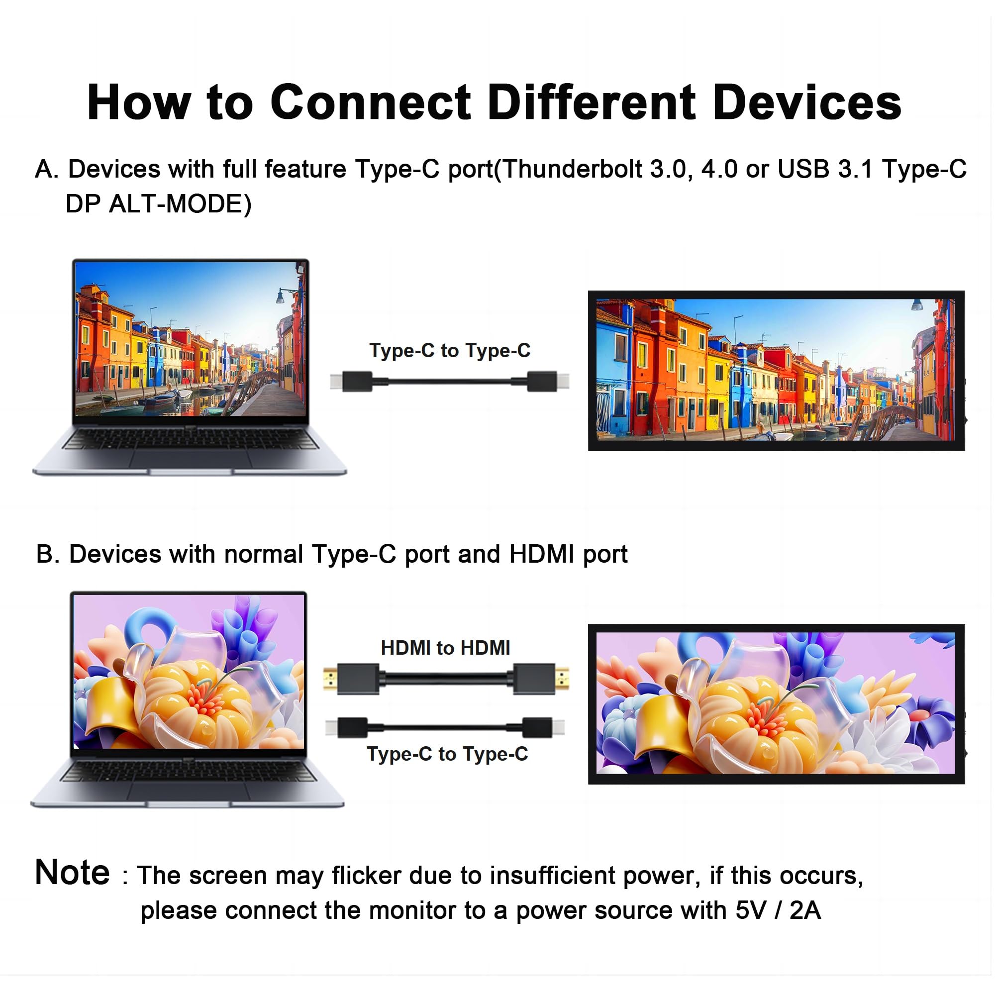 Wisecoco 12.3 Inch Touchscreen Monitor 1920X720 Bar Lcd Mini Touch Screen Monitor Secondary Screen Portable Display Hdmi For Lap