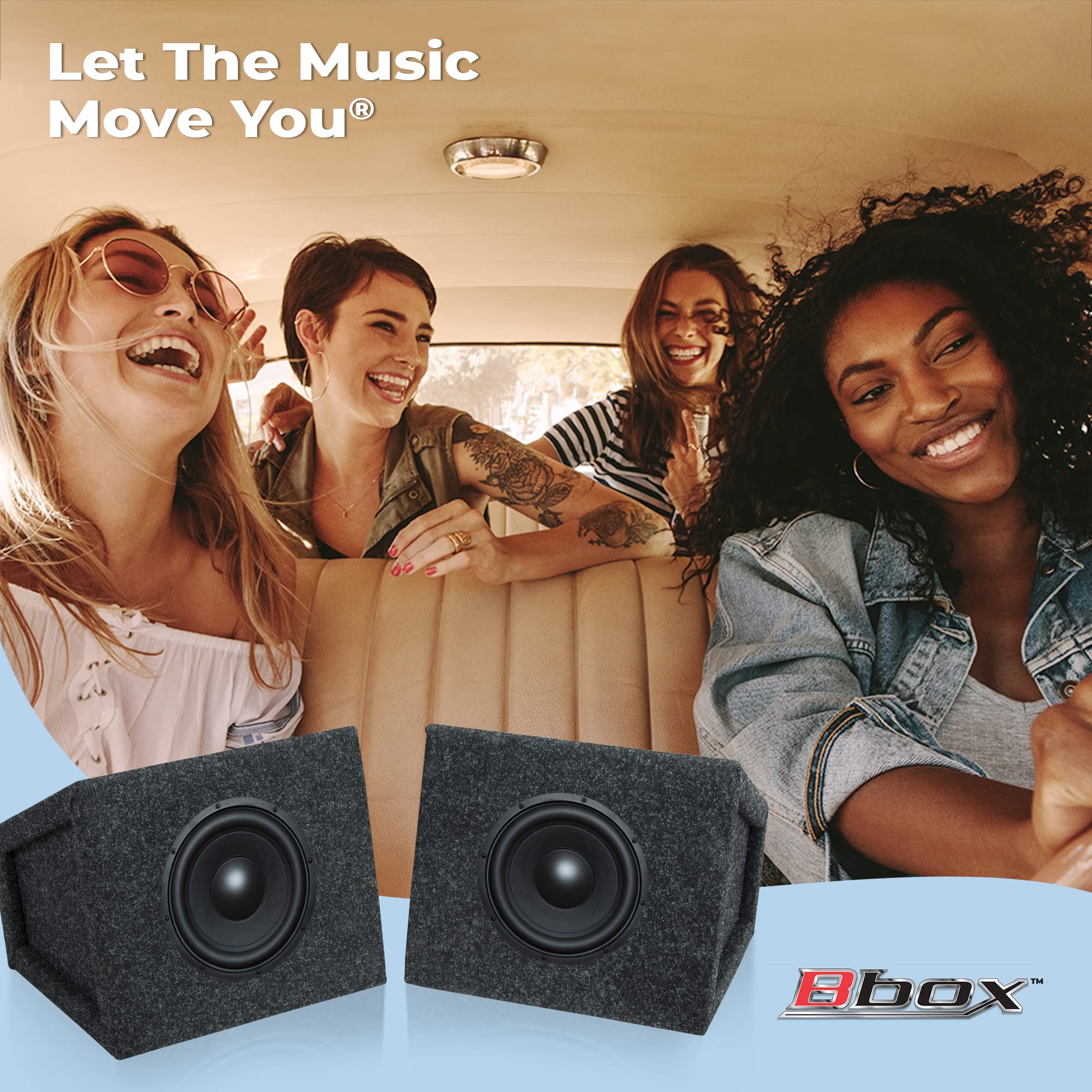 Atrend Pro Audio Tuned Speaker Enclosures Set Of 2 Pieces (6.5 Inch), Charcoal With High Grade 5/8 Inch Mdf Reduces Rattles And