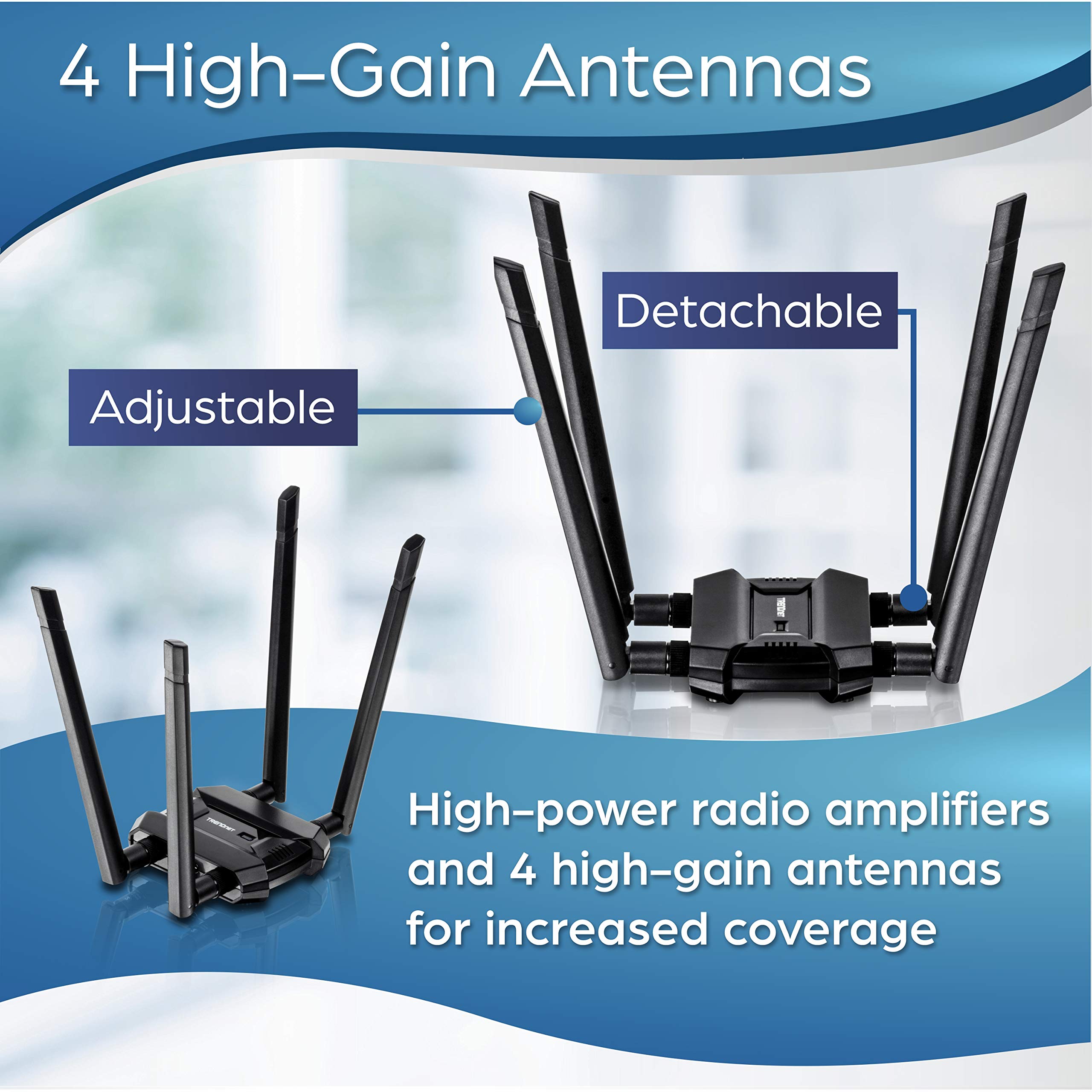 Trendnet Ac1900 High Power Dual Band Wireless Usb Adapter, Increase Extend Wifi Wireless Coverage, Stream 4K Hd Video, Windows M