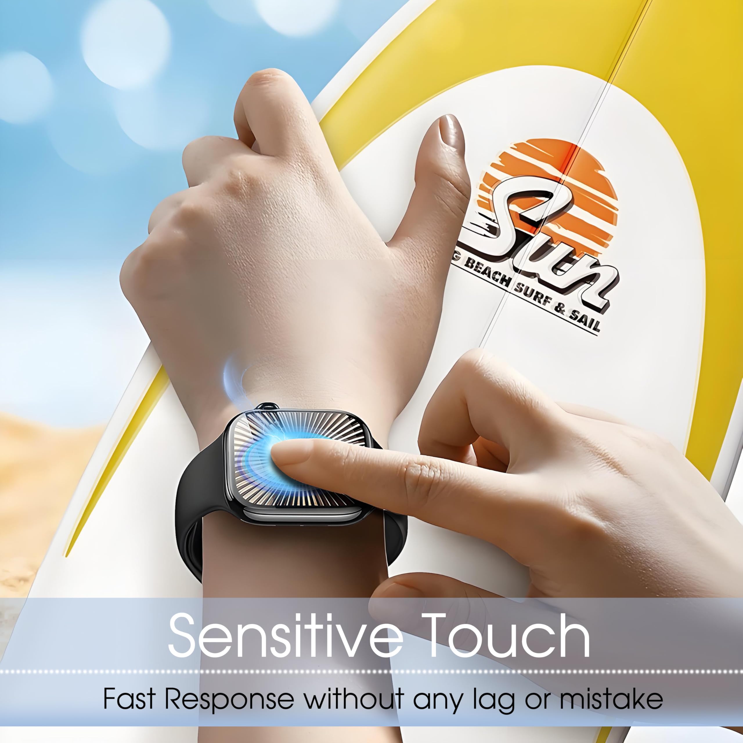 Xijef 7 Packs Tpu Screen Protectors For Apple Watch Series 10 42Mm, Screen Protector For Iwatch S10, With Clear Case,Hd, Bubble-