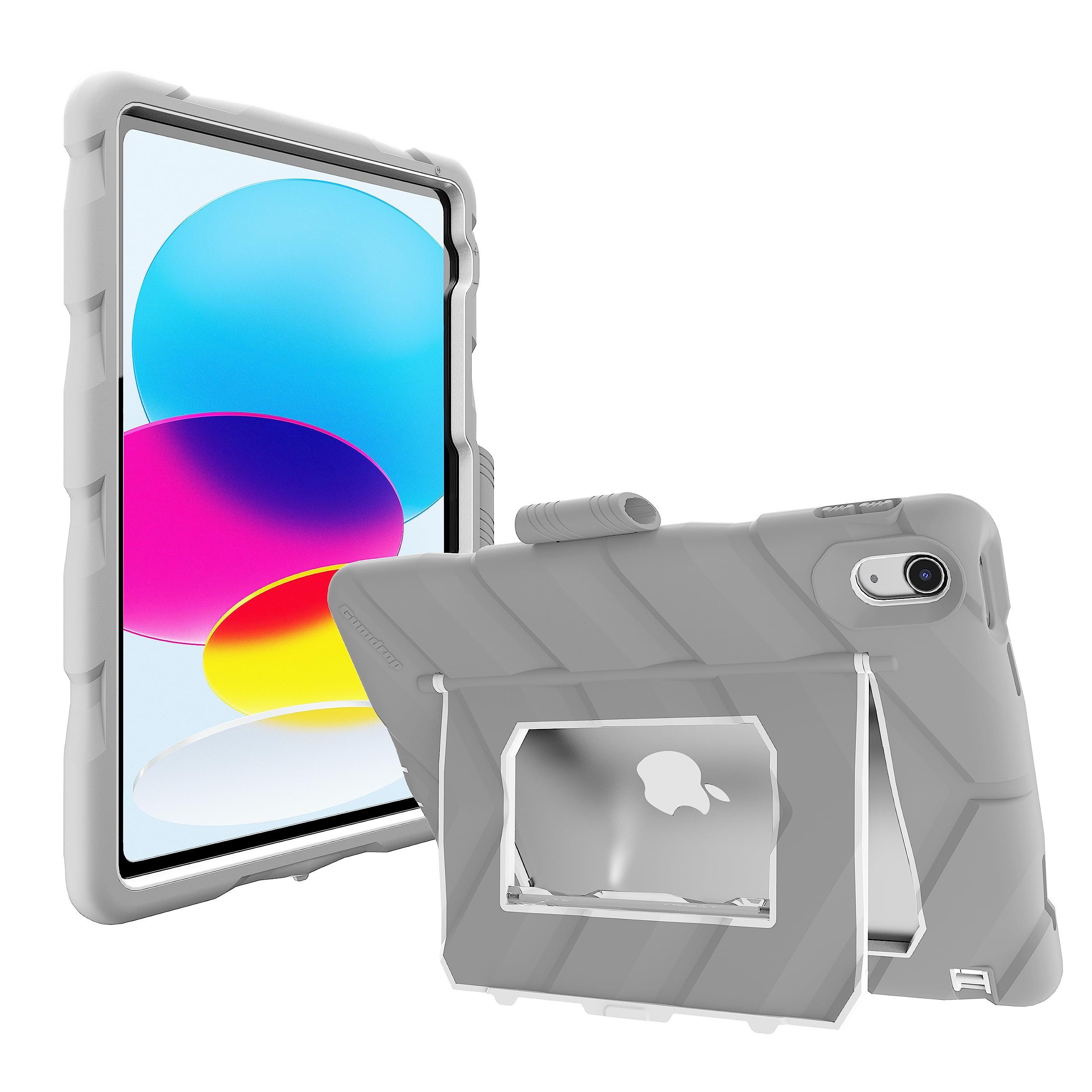 Gumdrop Hideaway Ipad Case With Stand Fits Apple Ipad 10Th Gen   Rugged, Shockproof, Reliable And Drop Tested For Kids, K 12 Students, Teachers, Classrooms And School Use   Gray