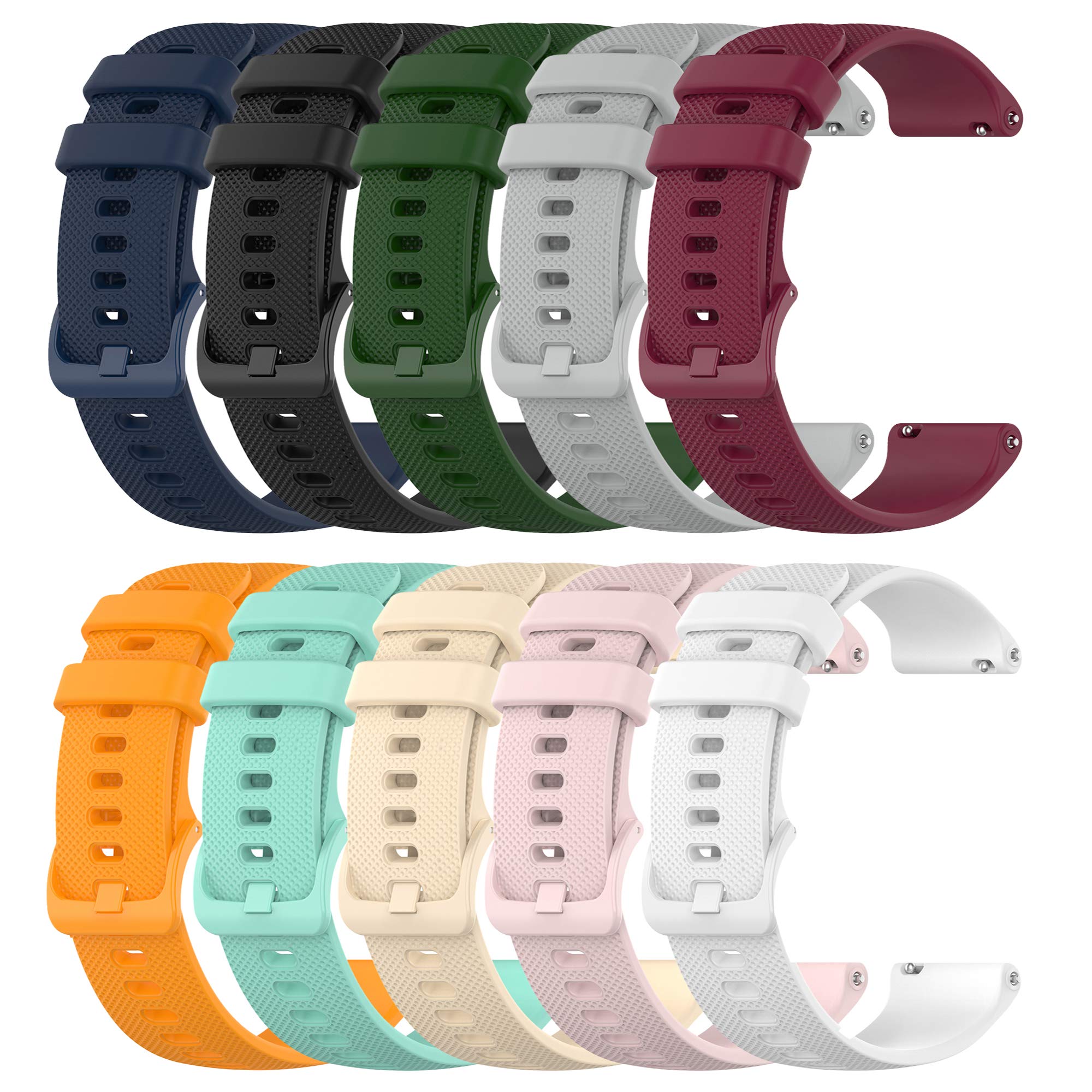 Fitturn 20Mm Colorful Silicone Watch Band Straps Compatible With Michael Kors Access Gen 5 Lexington/Gen 4 Mkgo/Mkgo Gen 5E 43Mm