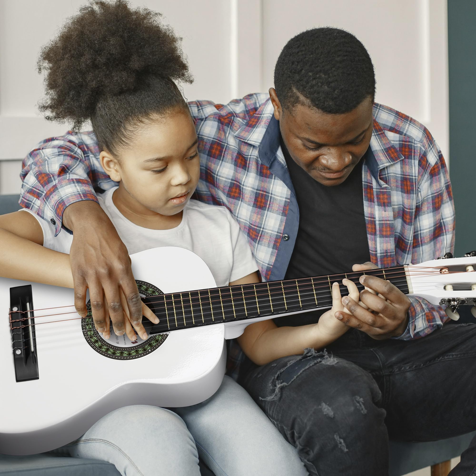 Adm Beginner Acoustic Classical Guitar Nylon Strings Wooden Guitar Bundle Kit For Kid Boy Girl Student Youth Guitarra Online Les