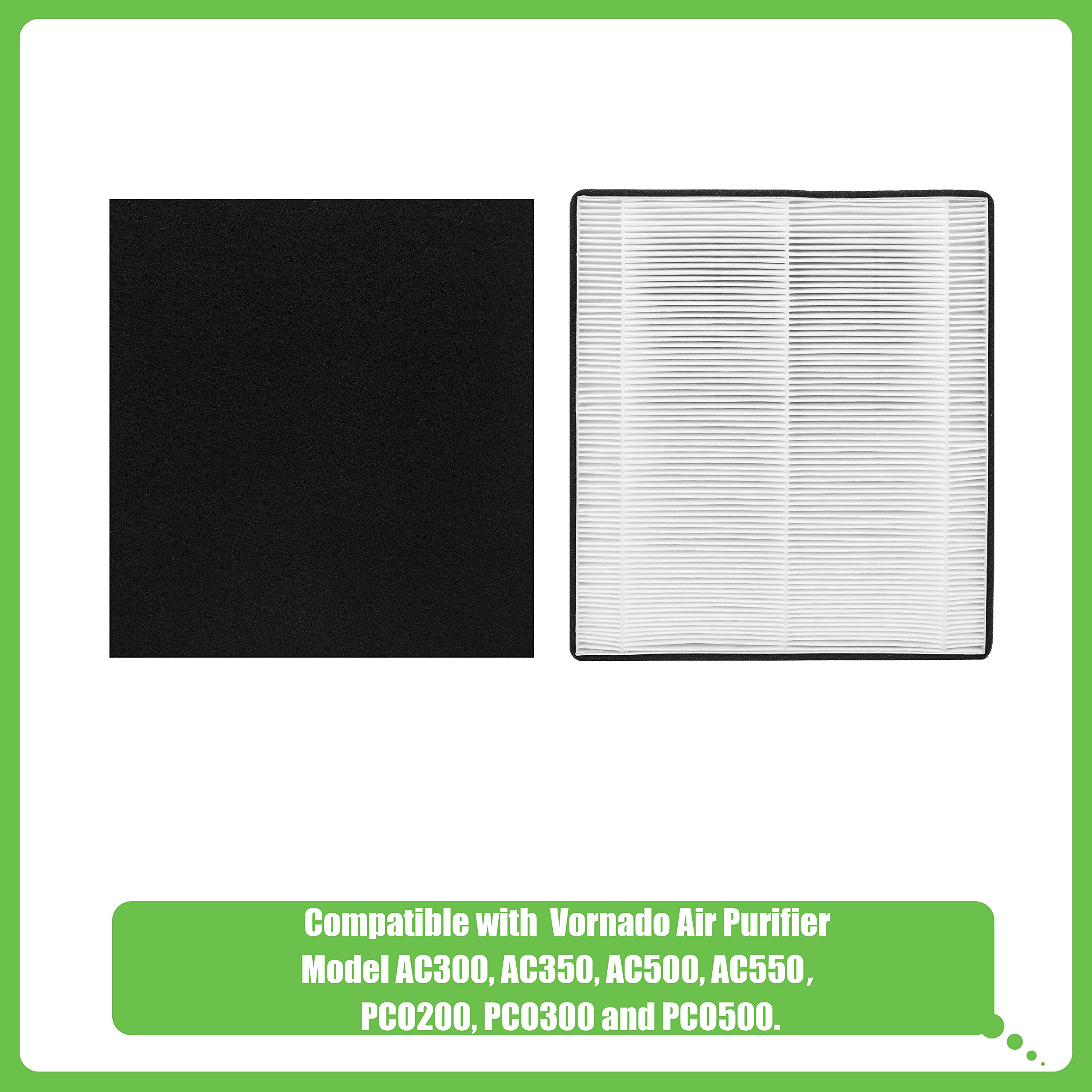 Hichoryer Md1 0022 Replacement Filter, Compatible With Vornado Air Purifier Models Ac300, Ac350, Ac500, Ac550, Pco200, Pco300 An