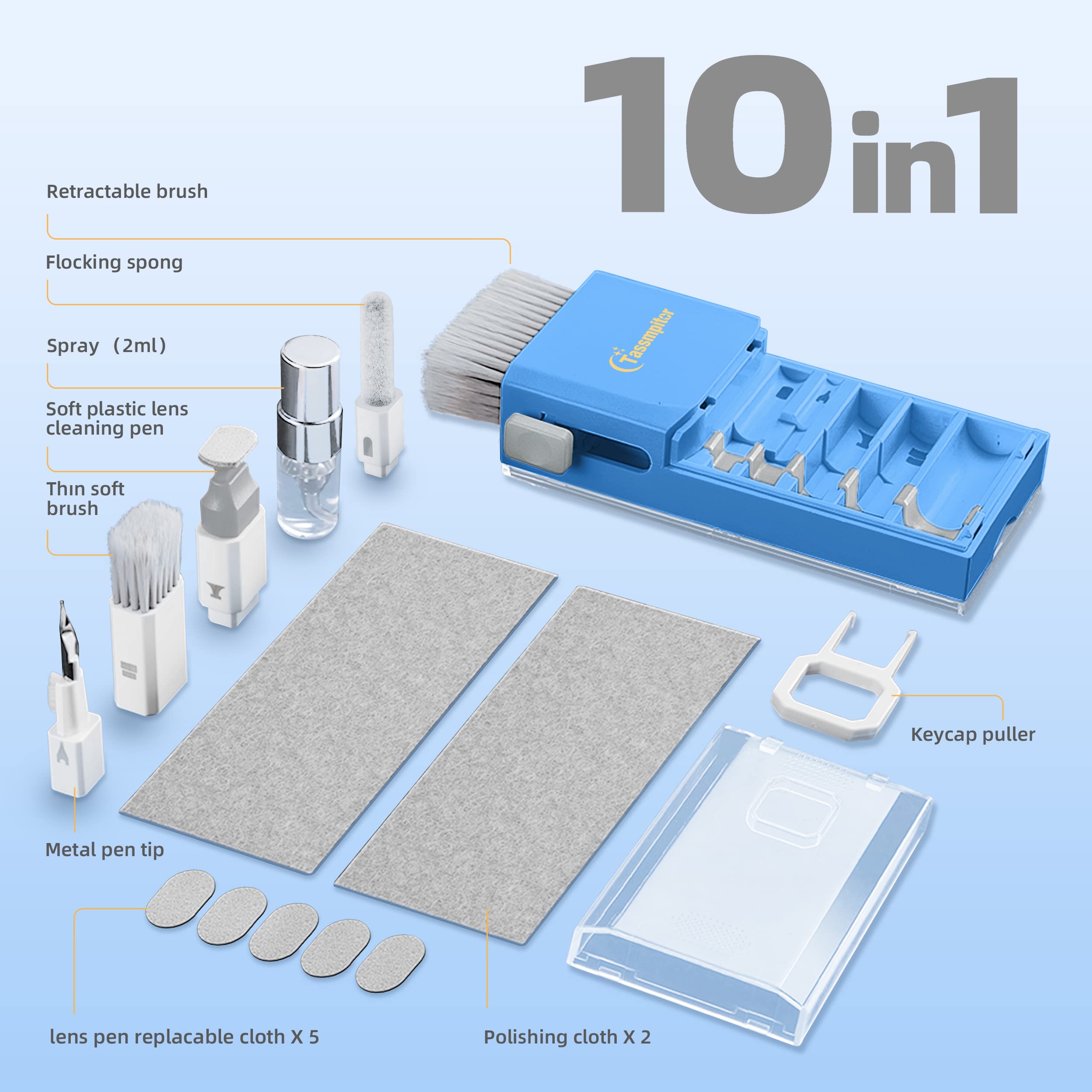 Electronics Screen Cleaner Repair Tool With 3 In 1 Earbud Cleaner Pen, Camera Lens Pen, Suit For Ipad, Iphone, Cell Phone, Sky B