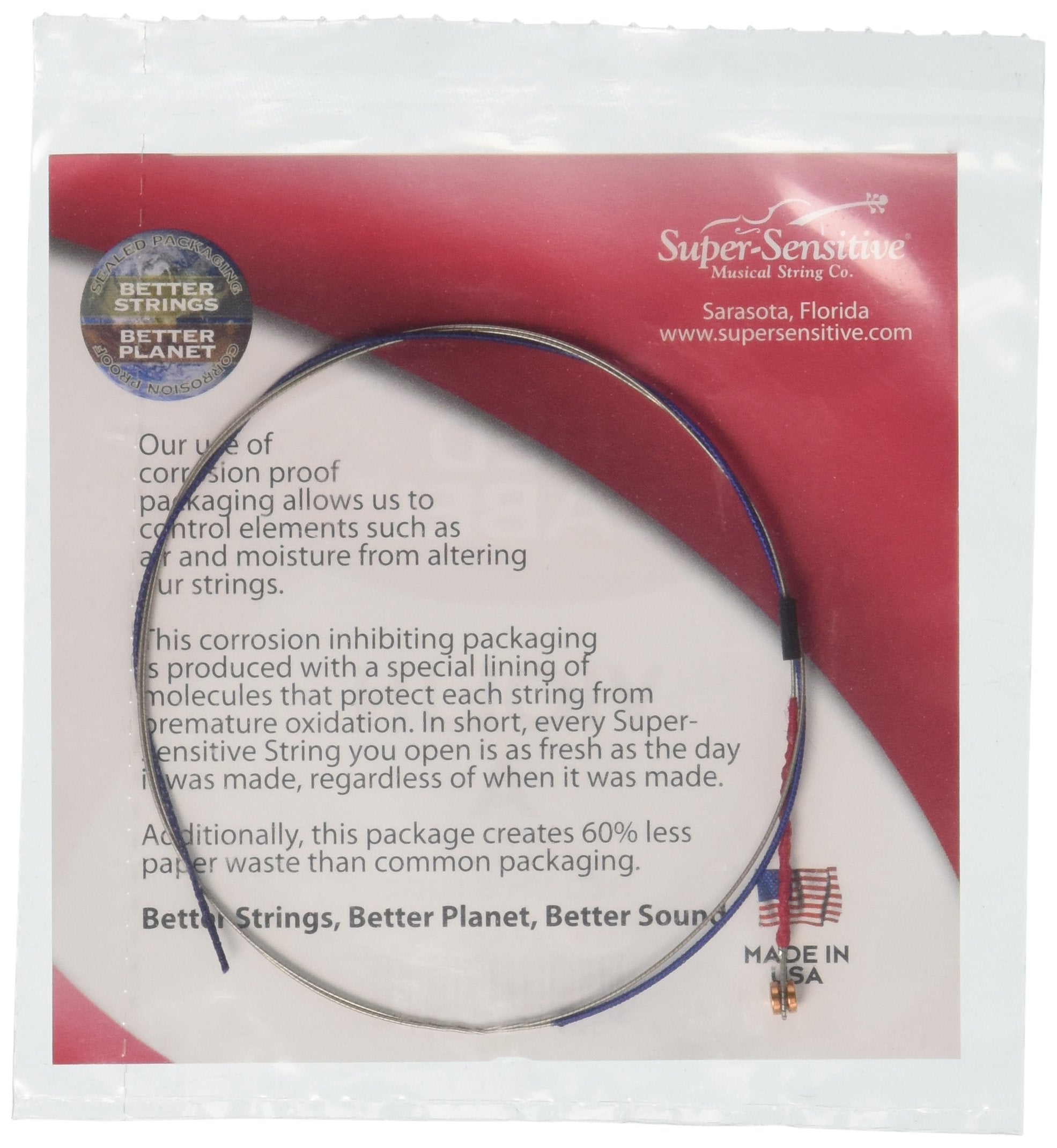 Super Sensitive Red Label Violin A String 4/4 Medium