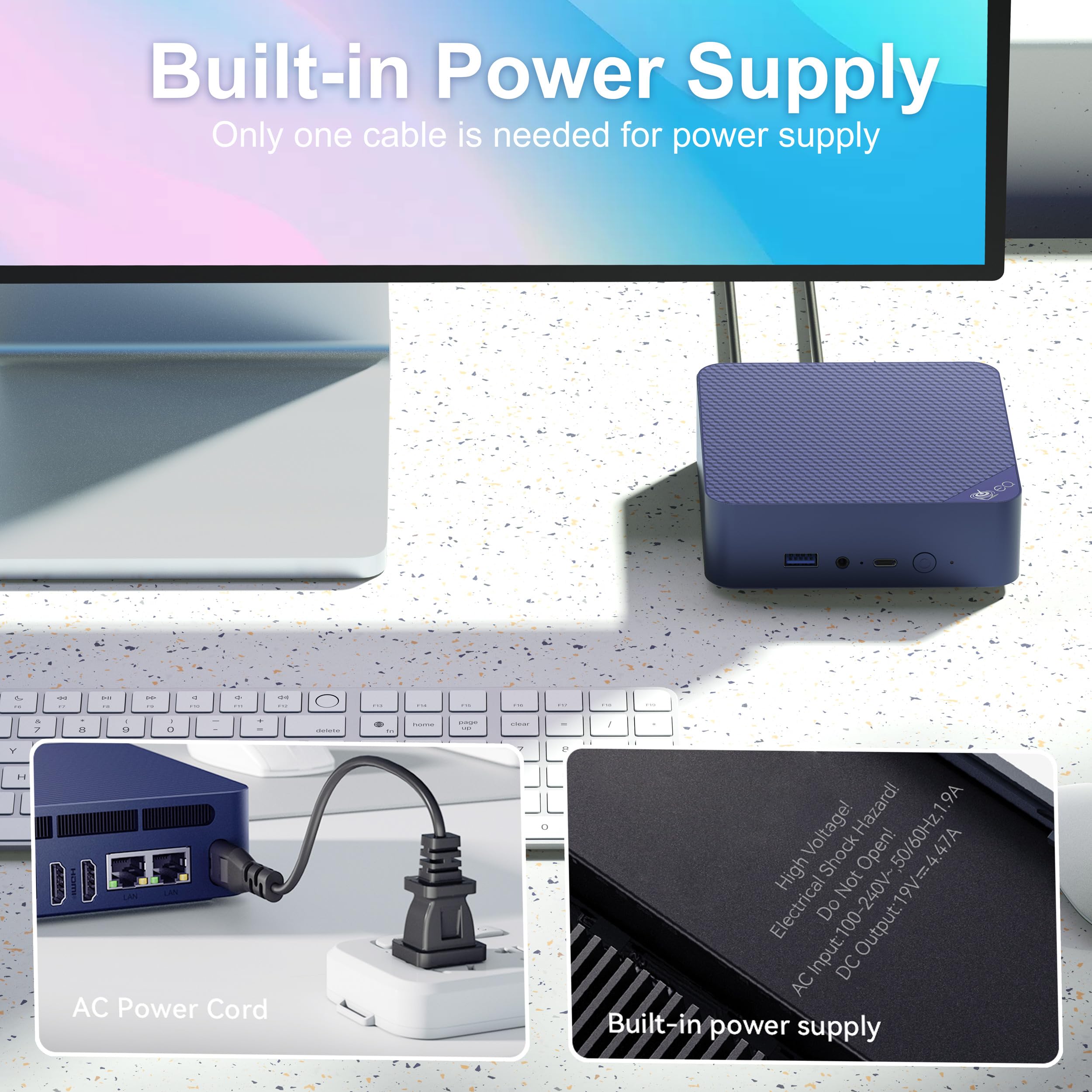 Beelink Mini Pc, Eq13 16Gb Ddr4 500Gb Ssd, Intel Alder Lake N100 (Up To 3.4Ghz), Dual Lan Mini Computer Supports Wifi6, Bt5.2, U