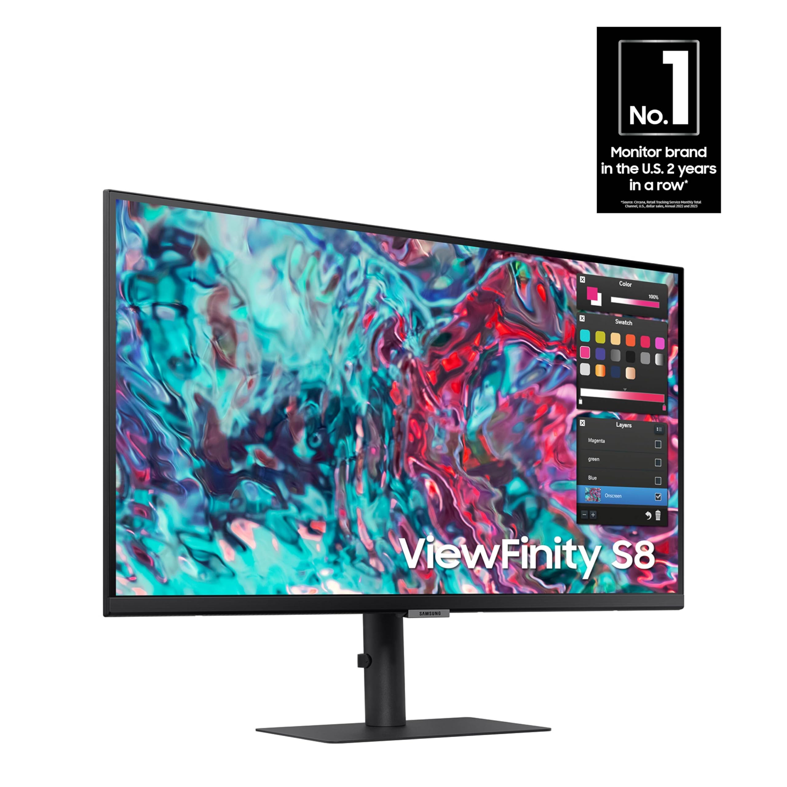 Samsung Tu87F Series 32-Inch Viewfinity 4K Uhd Pro Monitor, Va Panel, 60Hz, 5Ms, Hdr10, Srgb, Hdmi, Dual 4K Display, Fully Adjus
