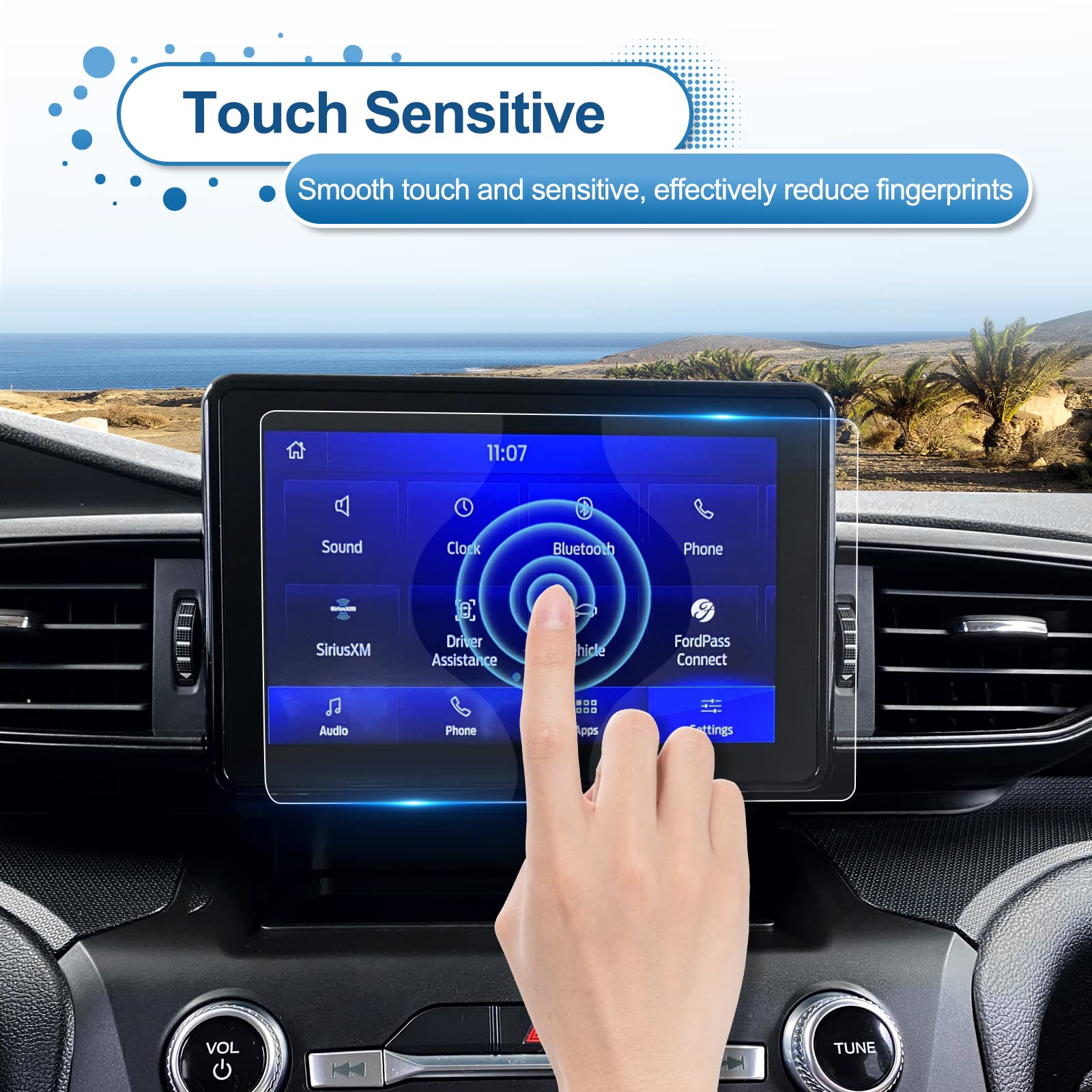 Coleya 2020 2021 2022 2023 2024 Explorer Screen Protector For Ford Explorer (Xlt/St Line/Limited/Timberline) 8 Inch Touch Screen