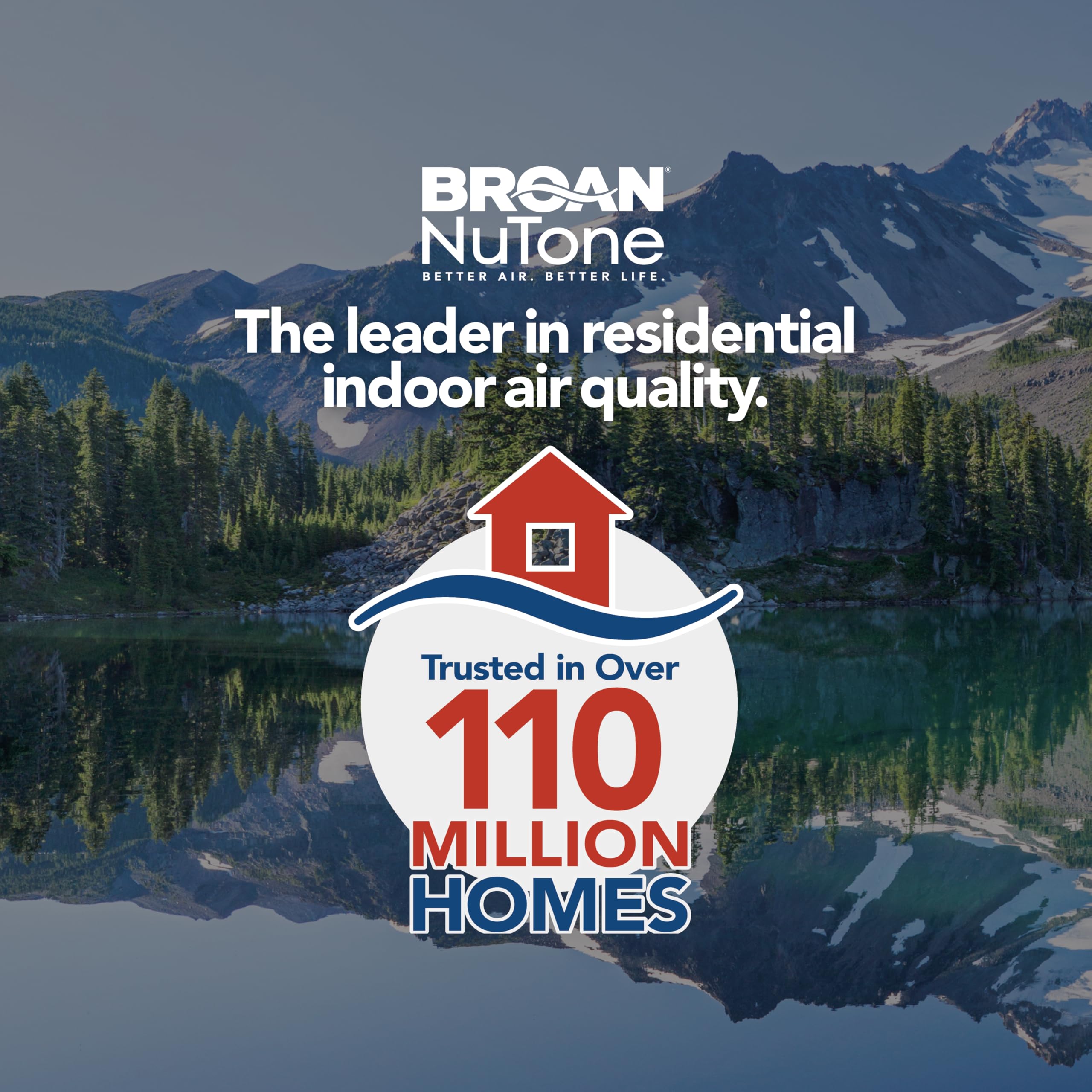 Broan-Nutone Qt Series Very Quiet 110 Cfm Ceiling Bathroom Exhaust Fan With Humidity Sensing, .4 Sones, Energy Star Certified