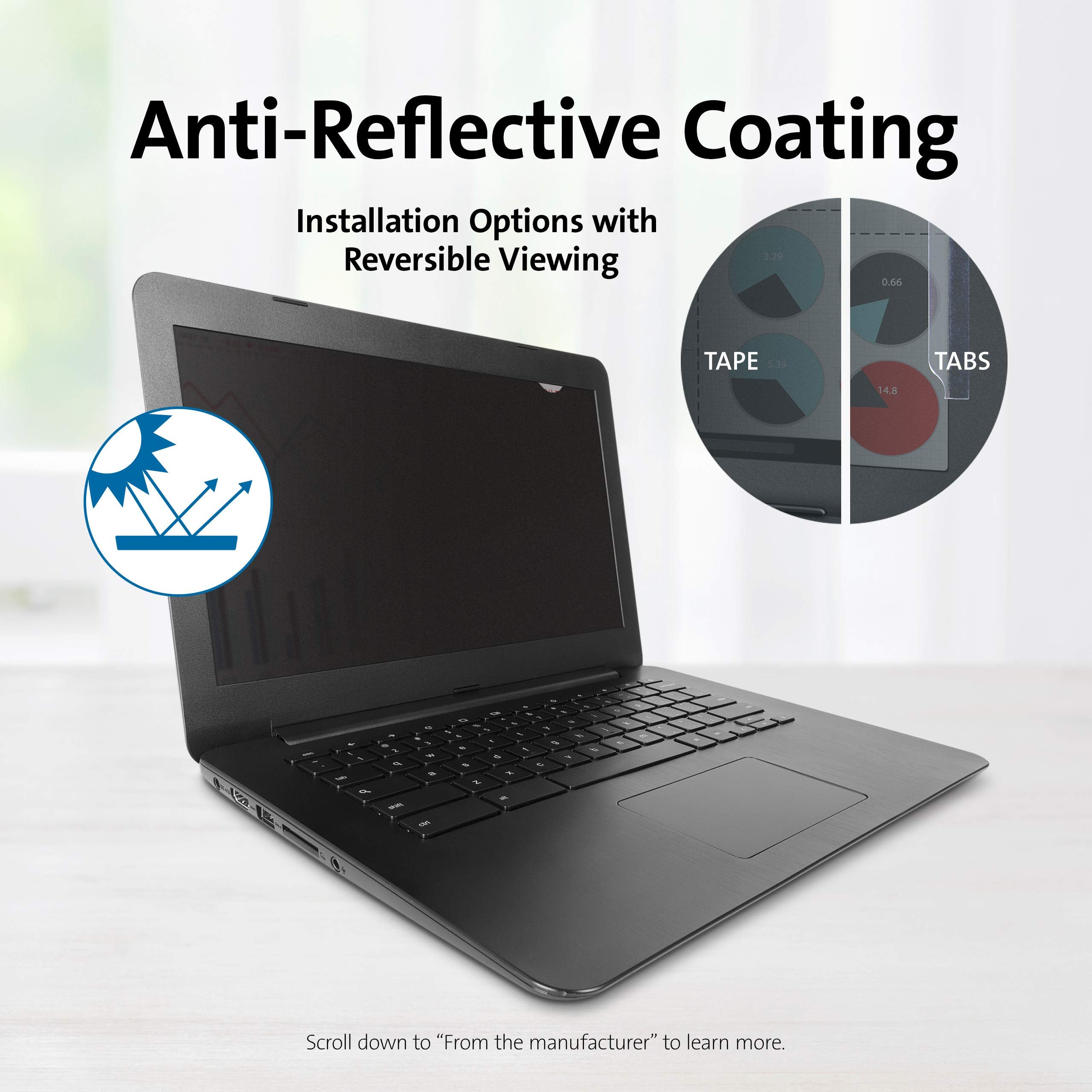 Kensington K55784Ww Blackout Filter Privacy Screen For 15.6 Inch Notebook Computers