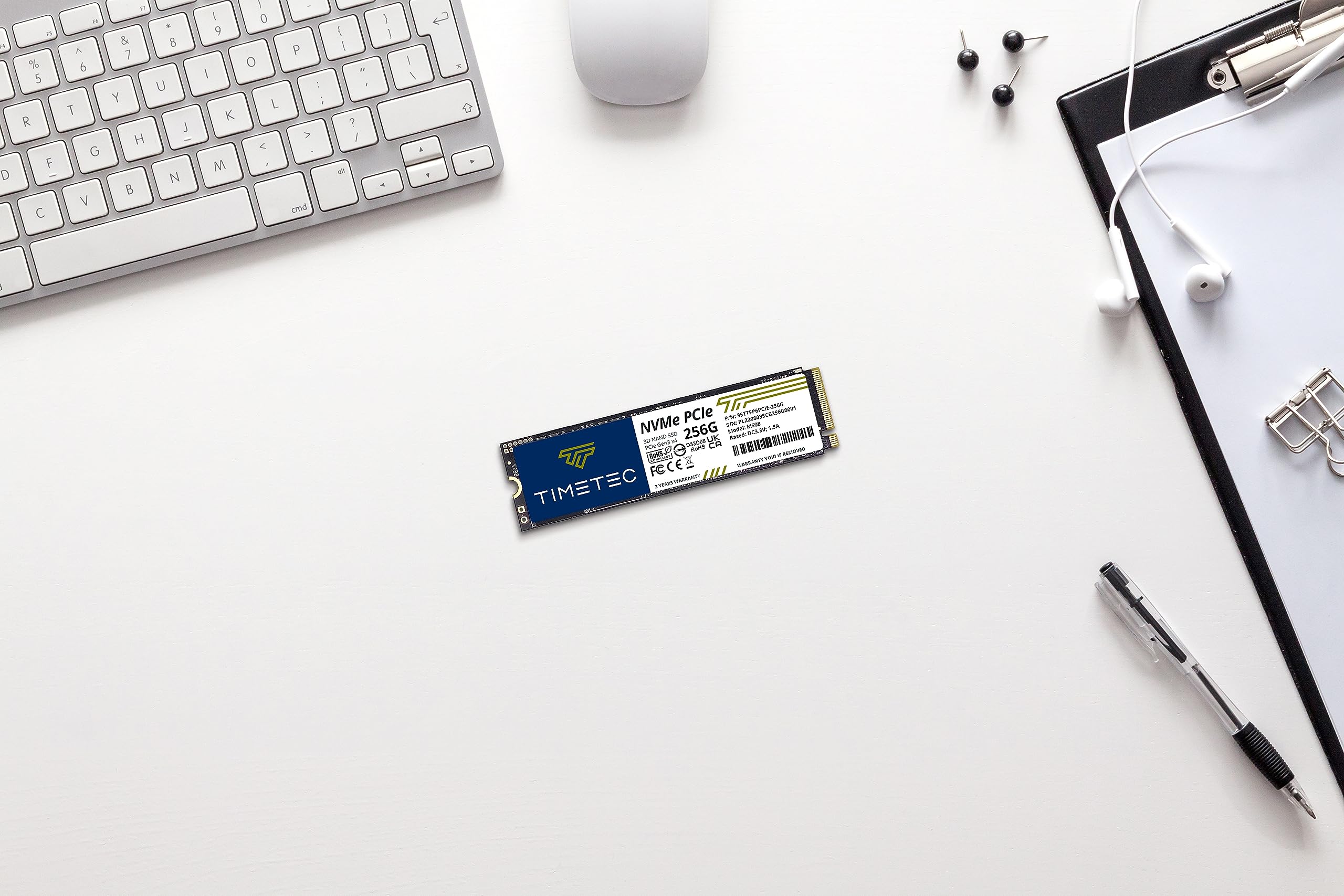 Timetec 256Gb Ssd Nvme Pcie Gen3X4 8Gb/S M.2 2280 3D Nand High Performance Slc Cache Read/Write Speed Up To 2,000/1,600 Mb/S Internal Solid State Drive For Pc Laptop And Desktop