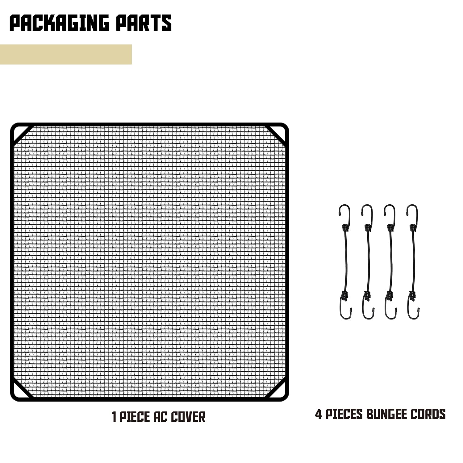 Tang Outdoor Air Conditioner Mesh Cover For Outside Ac Units 28''X28'' Air Conditioning A/C Top Cover Keep Leaves Debris Out Wit