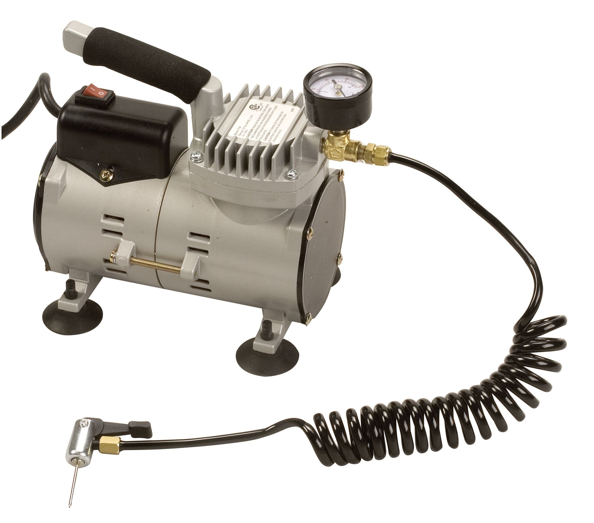 Champion Sports Ultra Quiet Air Compressor Inflator Black, 110 Volt   1/8 Horse Power