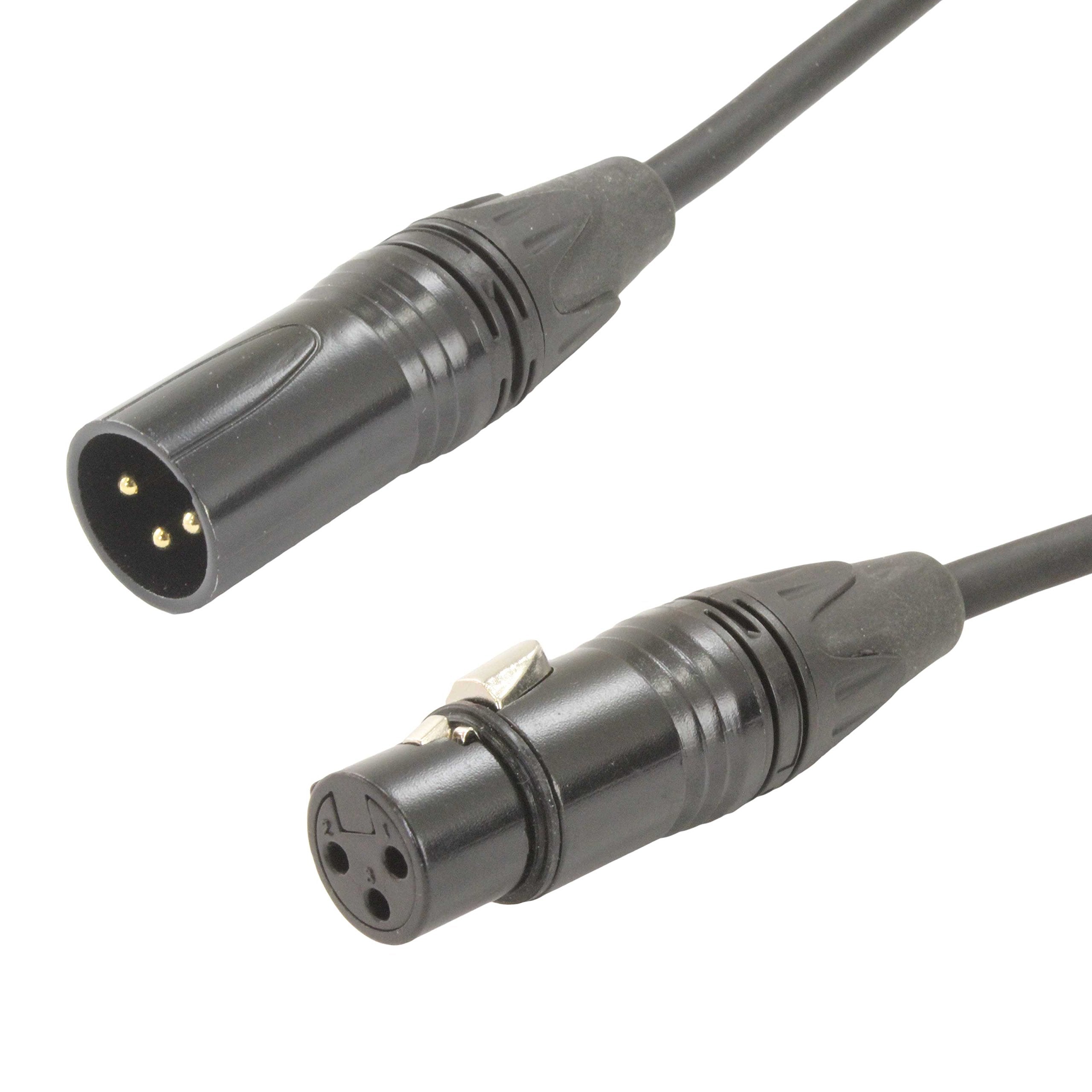 Mcsproaudio Male To Female Xlr Cable With Black Connectors 200 Ft Foot Feet Straight To Straight